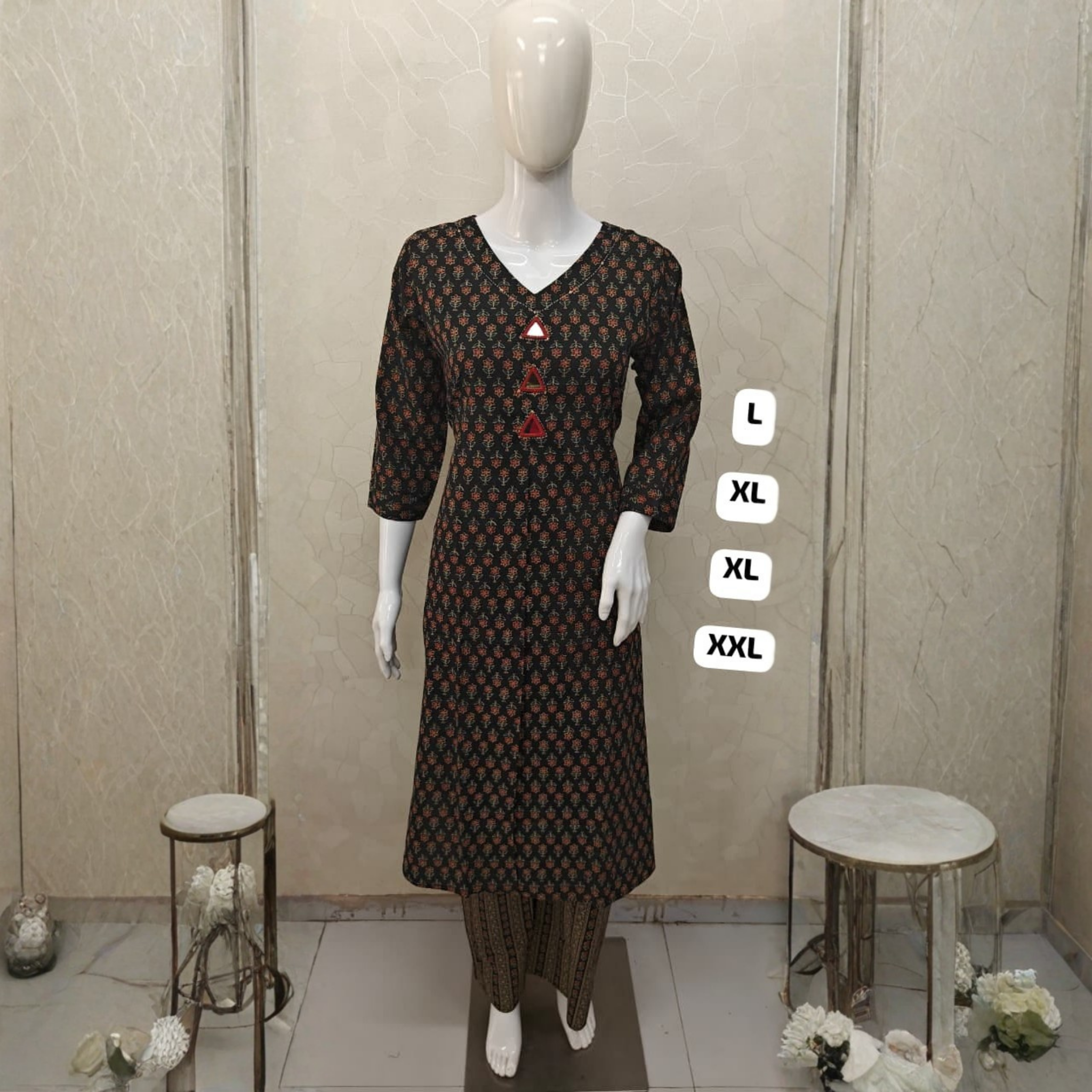 Elegant Printed Kurti with Pant Set
