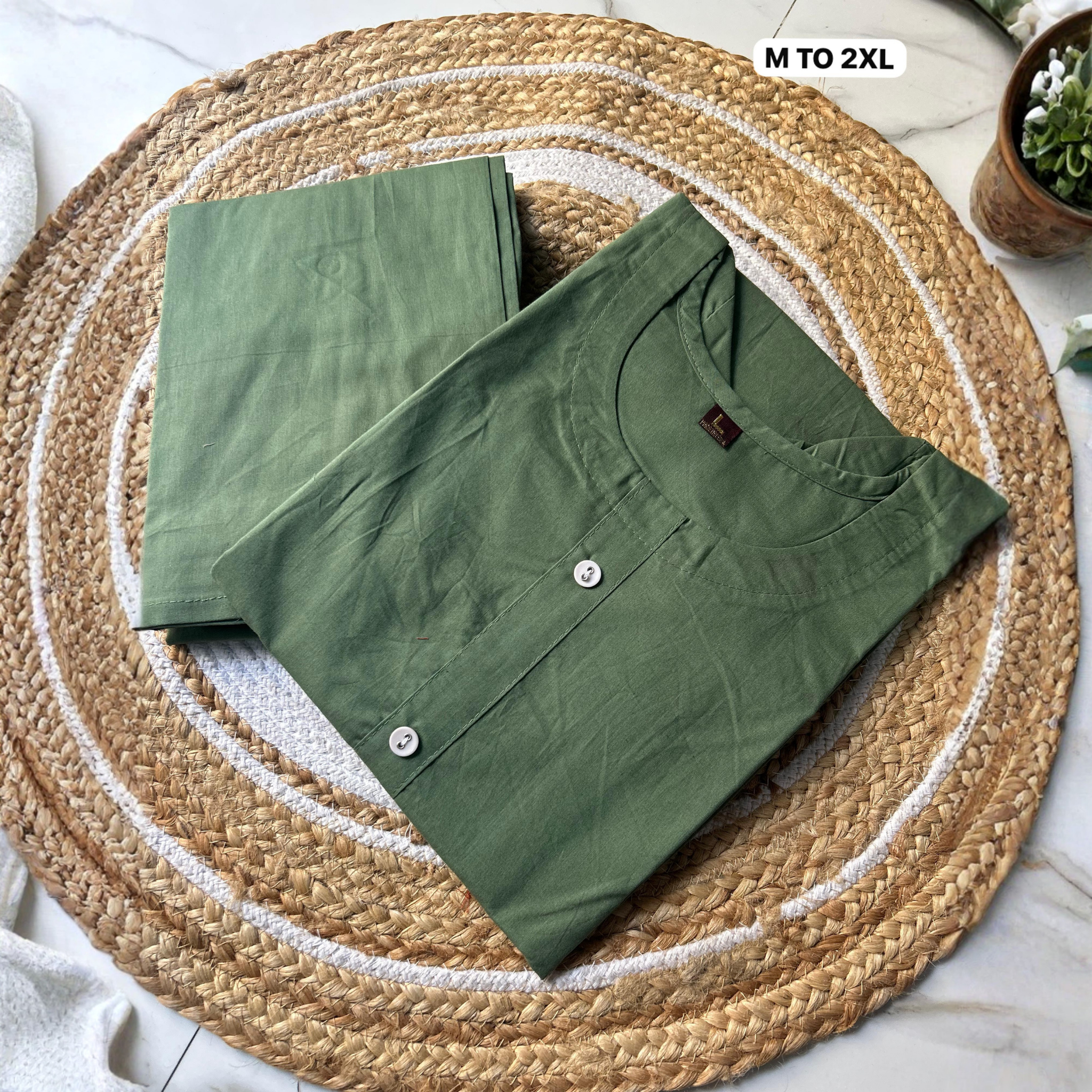 Premium Dhabu Cotton Embroidered Cord Set