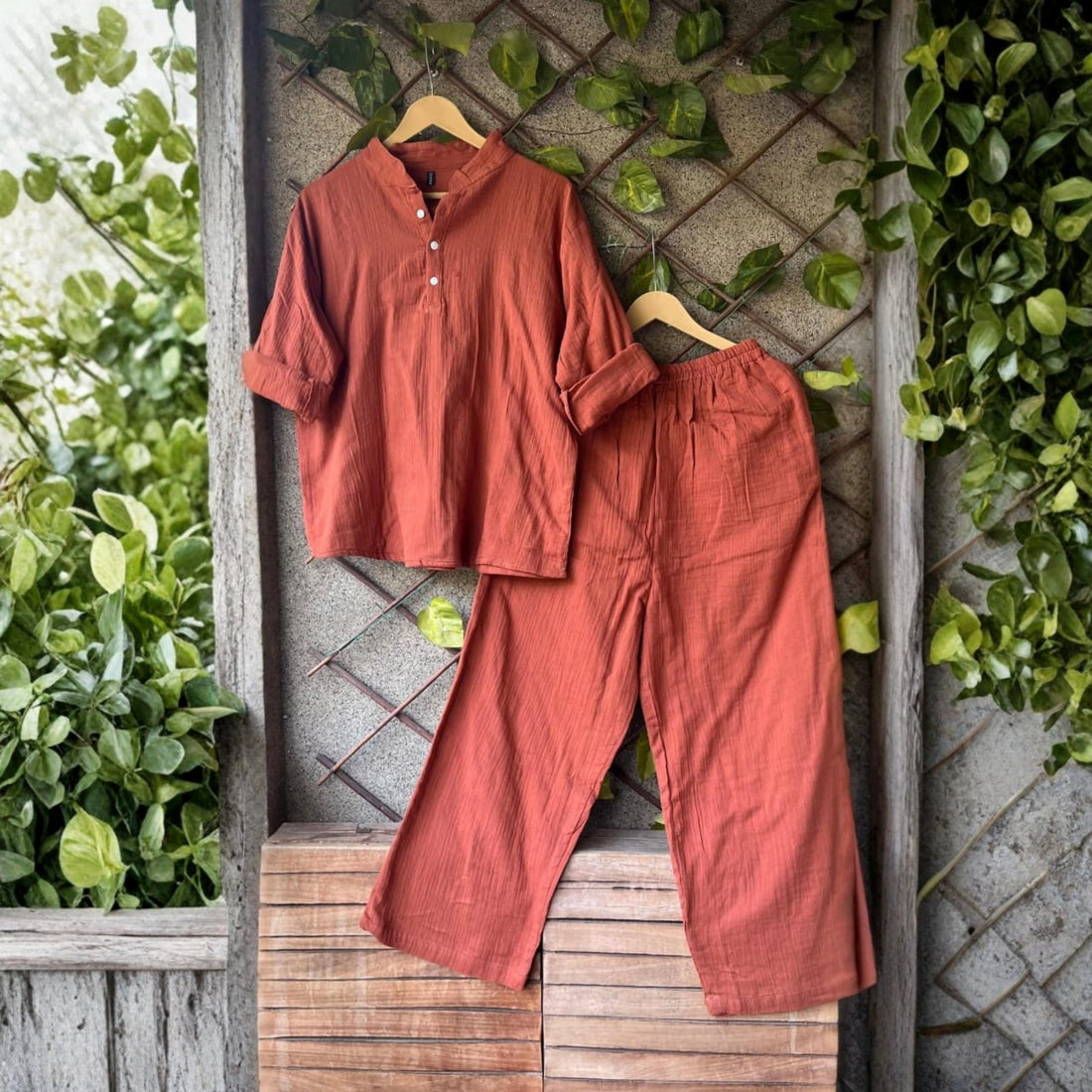 Hot Selling Chinese Collar Co-Ord Set