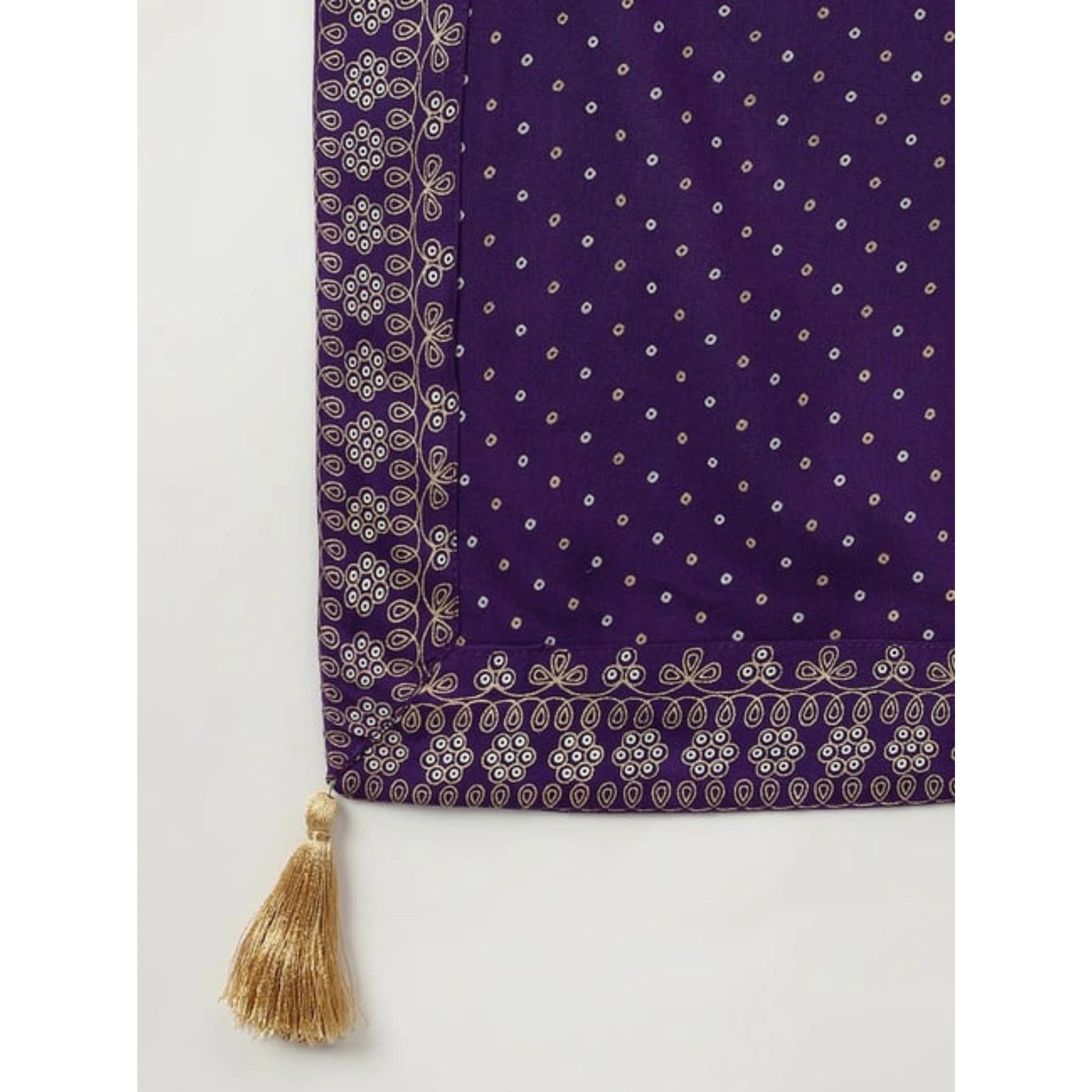 Royal Purple Embroidered Anarkali Suit Set