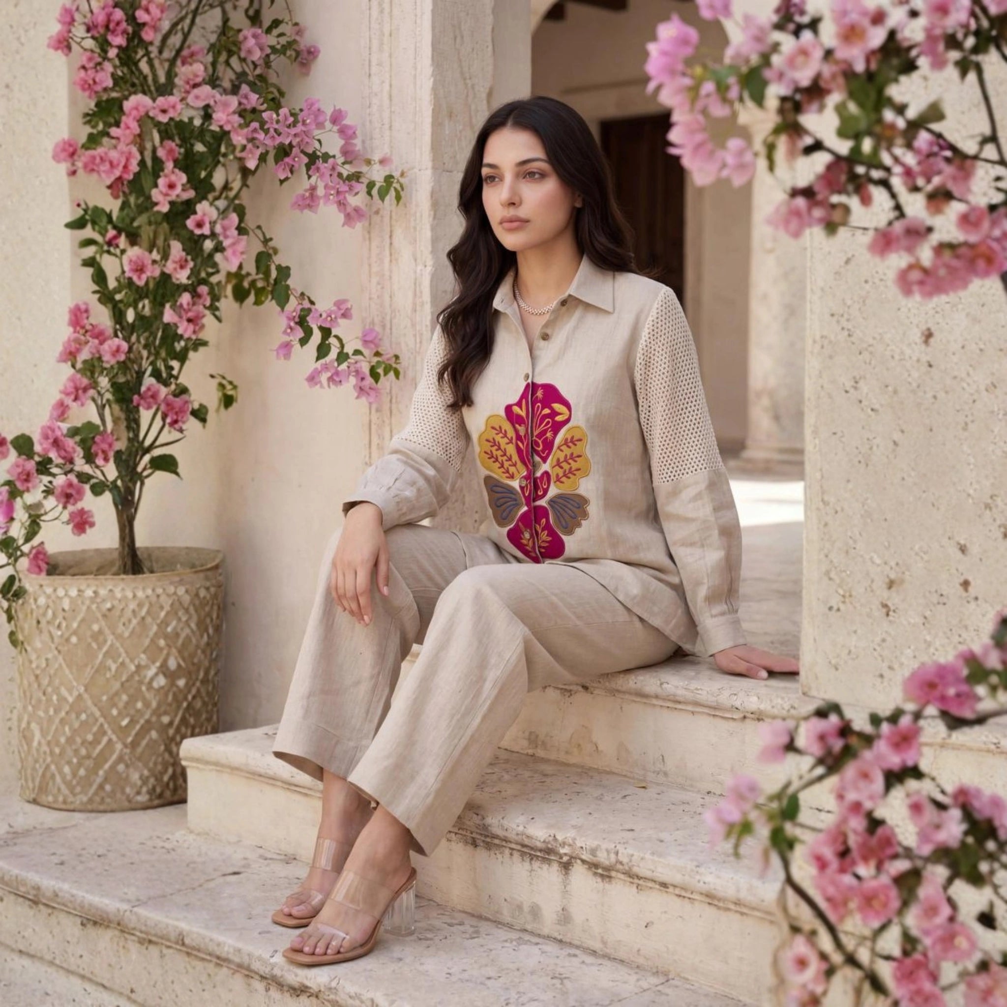 Stylish Elegant Jute Co-ord Set