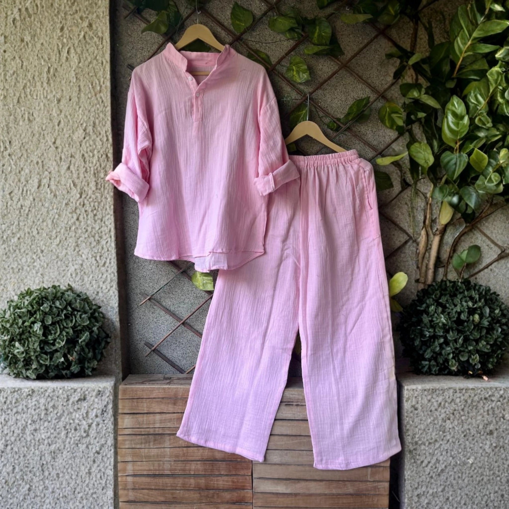 Hot Selling Chinese Collar Co-Ord Set