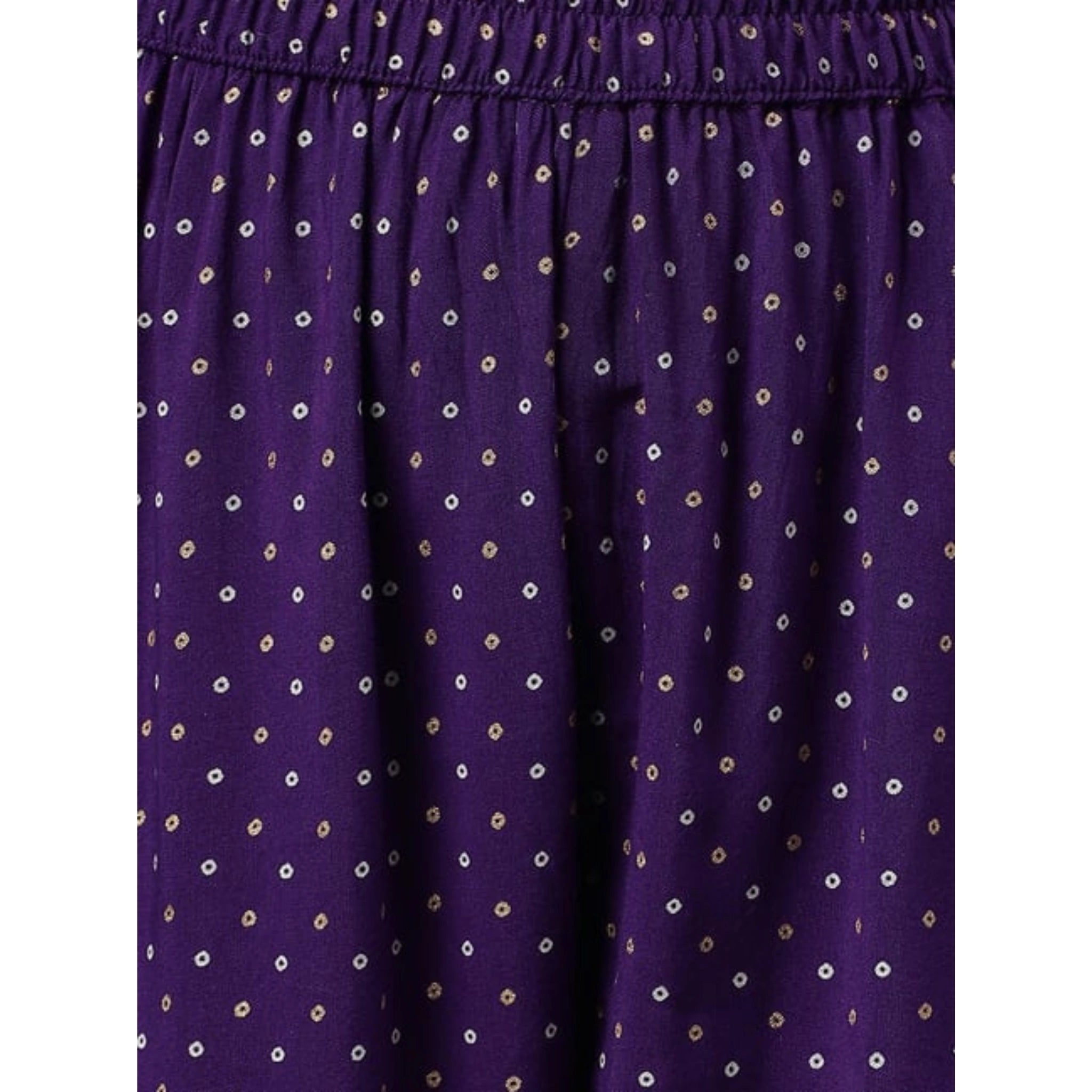 Royal Purple Embroidered Anarkali Suit Set
