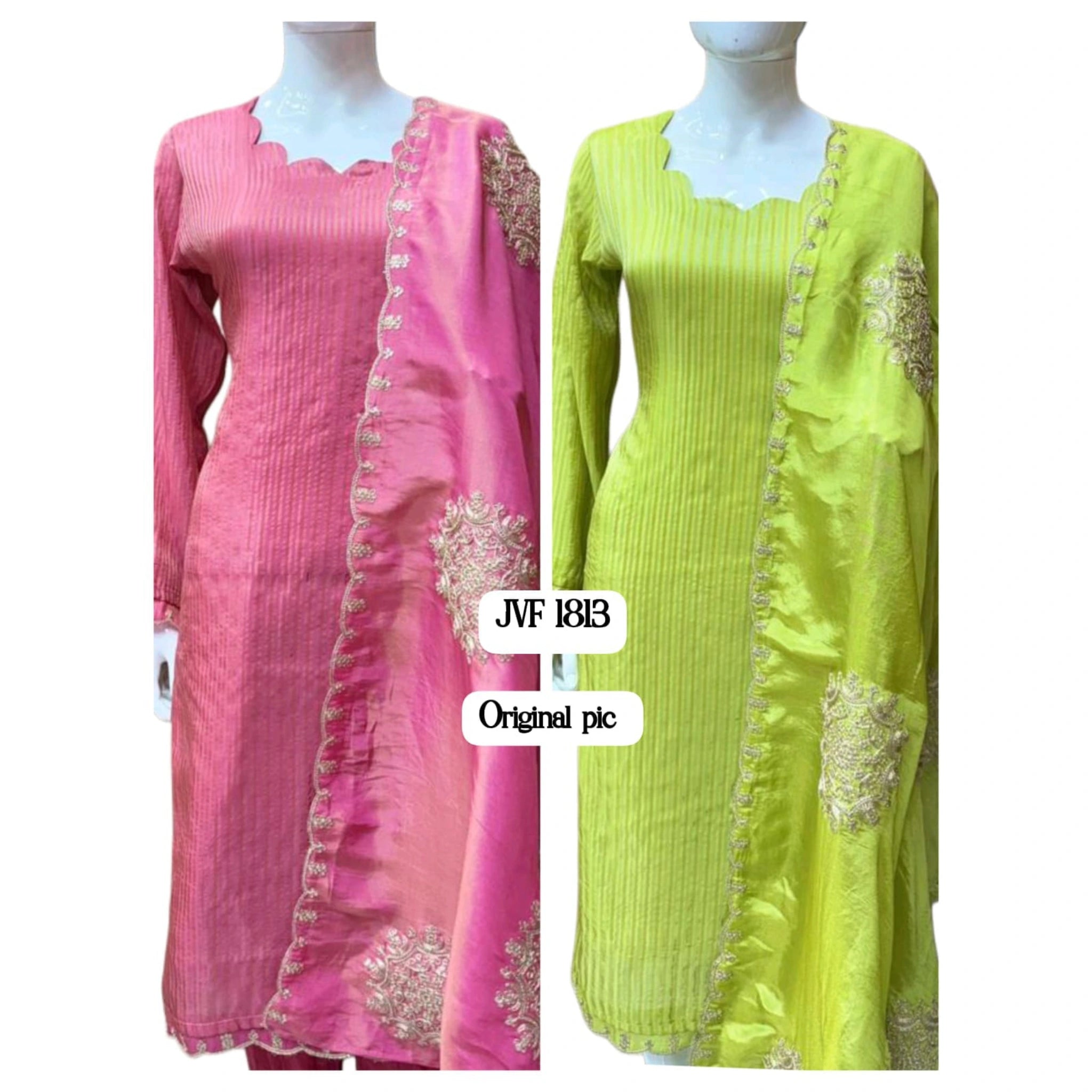 Premium Silk Embroidered Suit Set with Designer Dupatta
