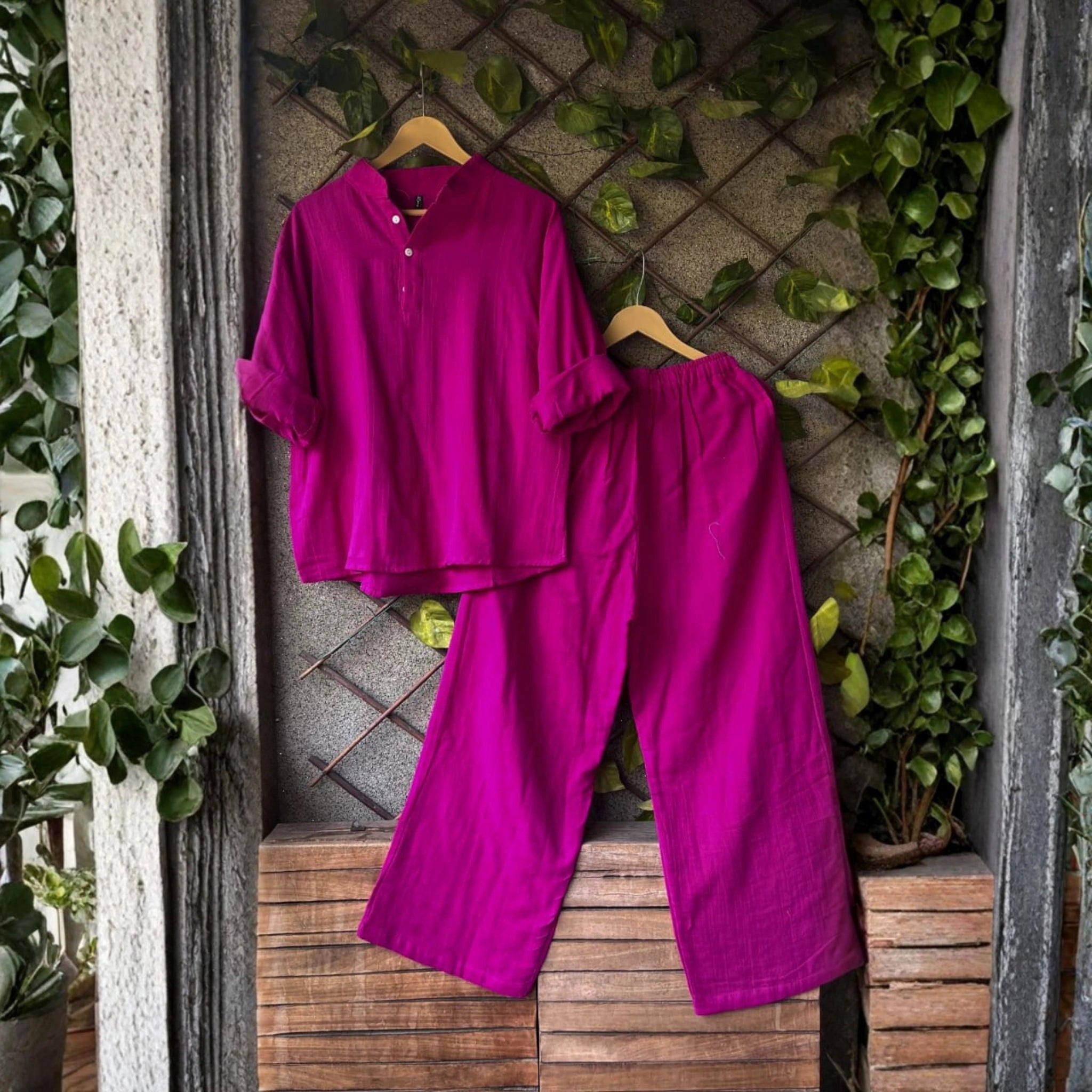 Hot Selling Chinese Collar Co-Ord Set