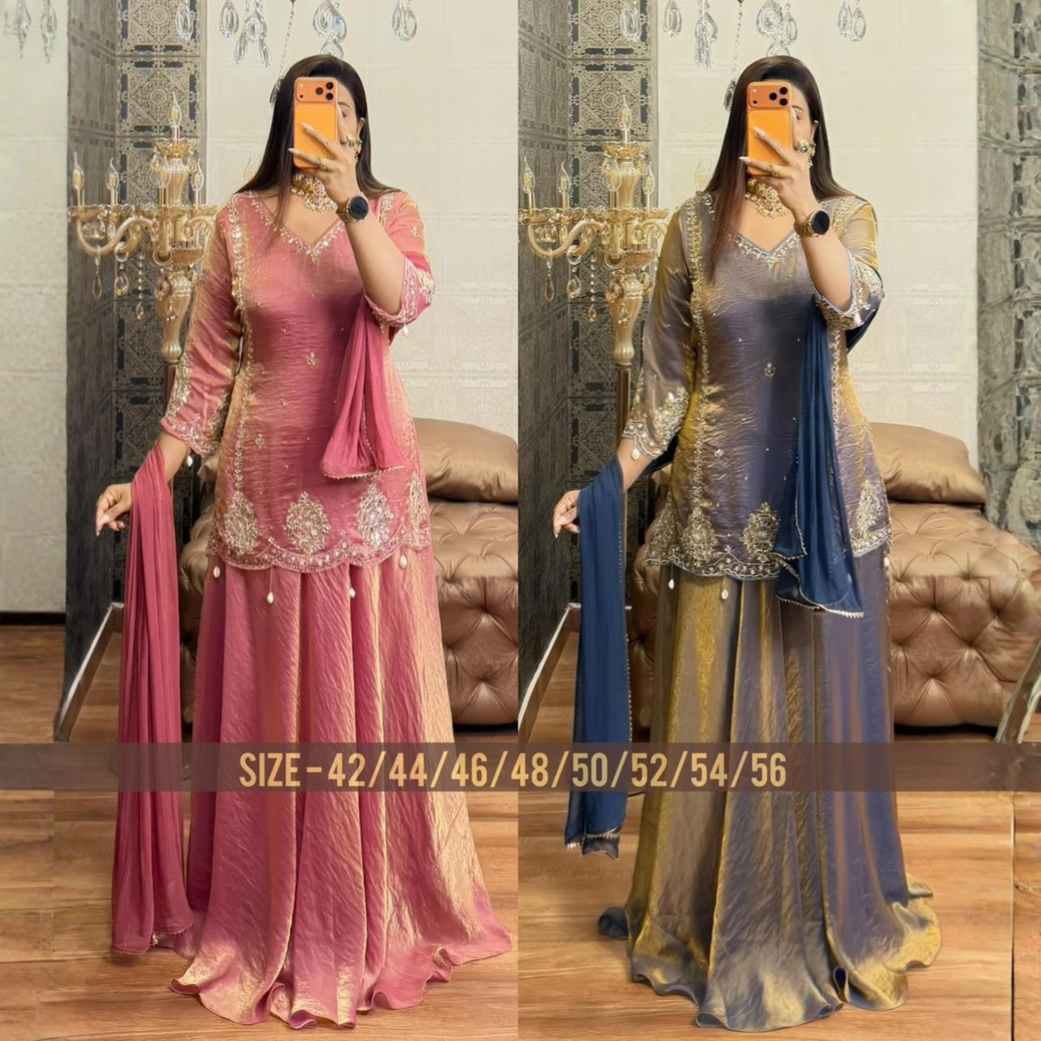 Madhubala Vintage Mirror Work Lehenga Set with Dupatta