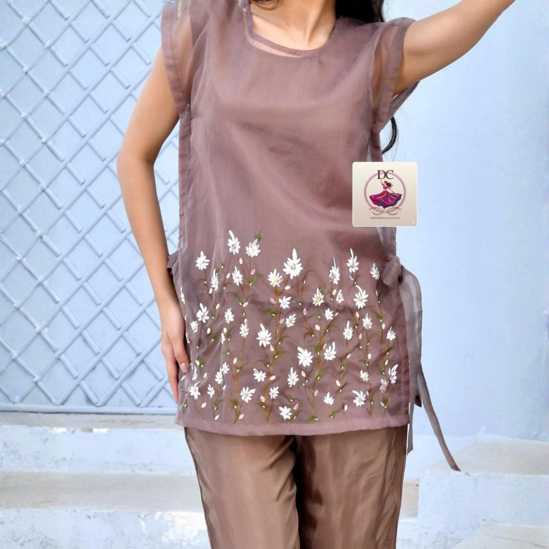 Premium Pure Organza Floral Co-Ord Set
