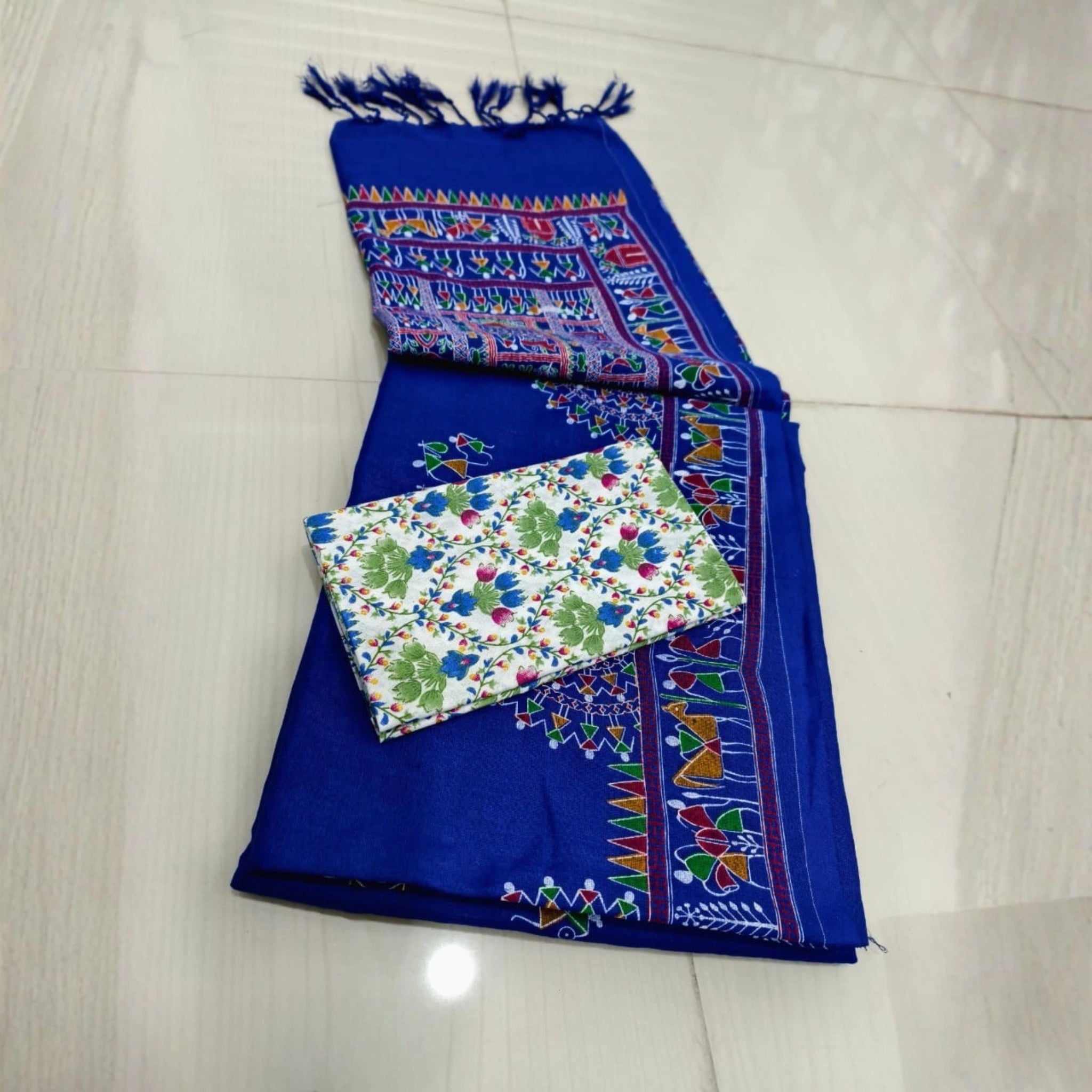 Madhubani Grace Khadi Cotton Saree