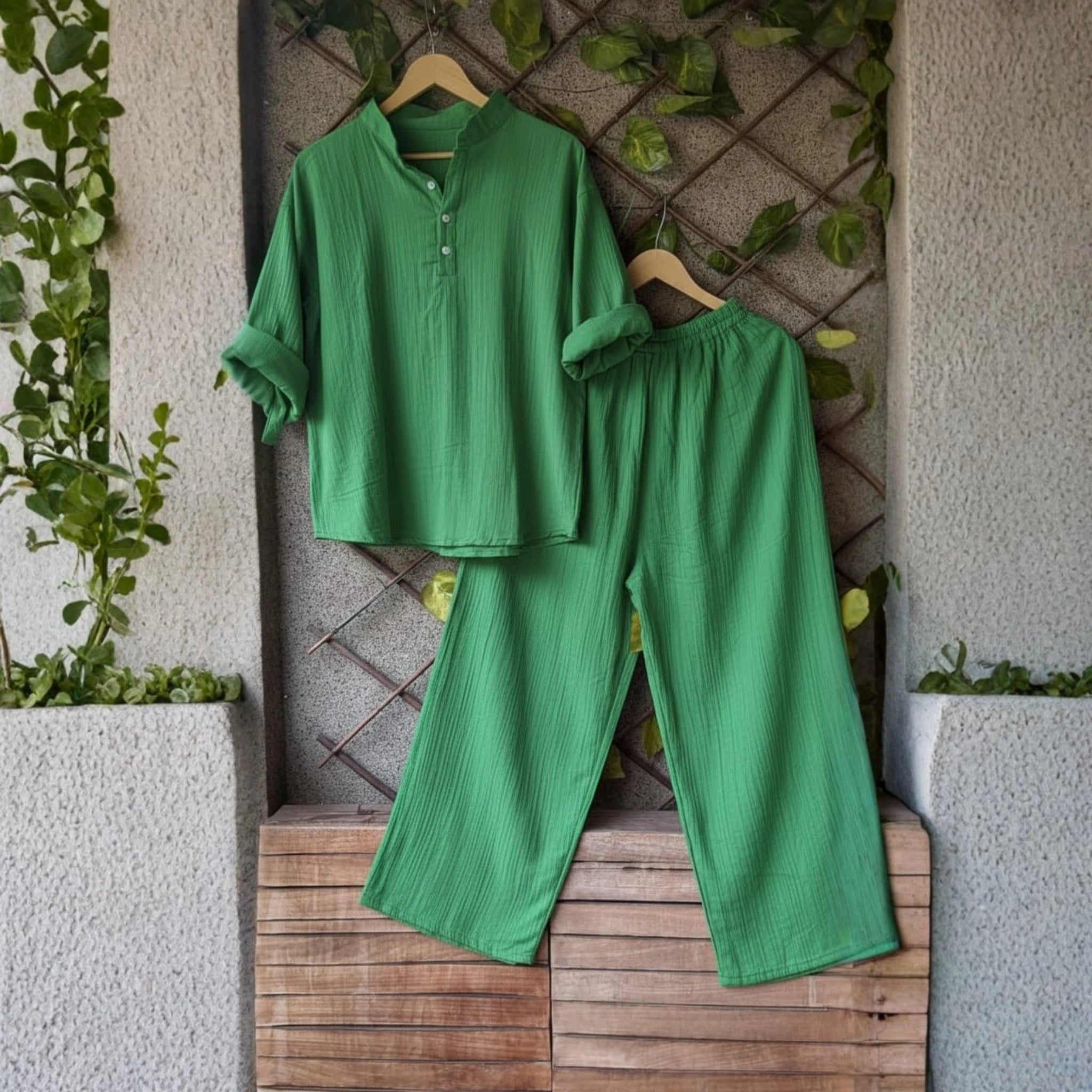 Hot Selling Chinese Collar Co-Ord Set