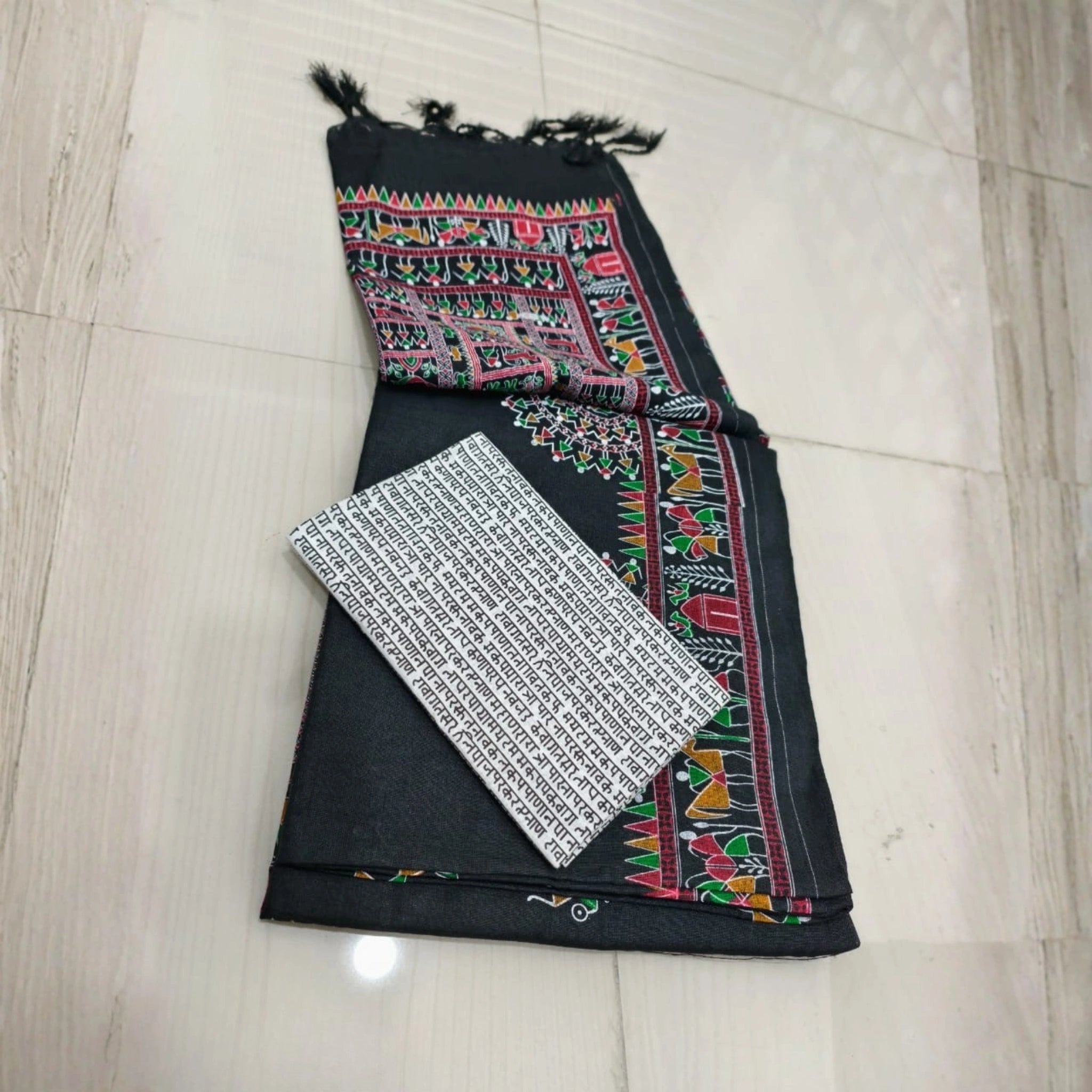 Madhubani Grace Khadi Cotton Saree