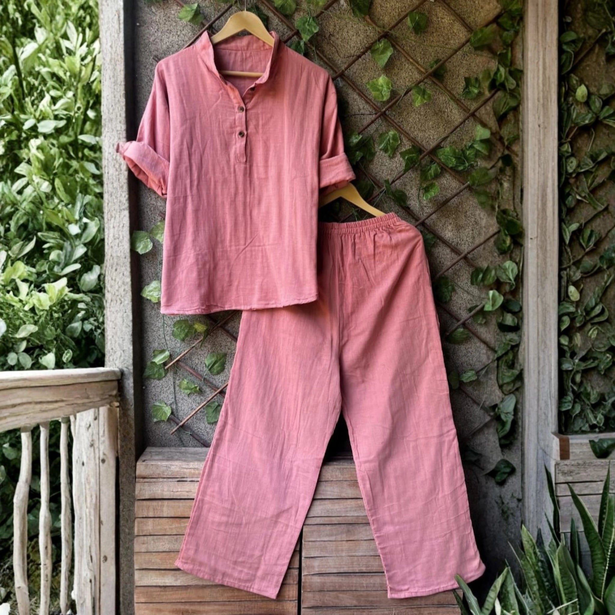 Hot Selling Chinese Collar Co-Ord Set
