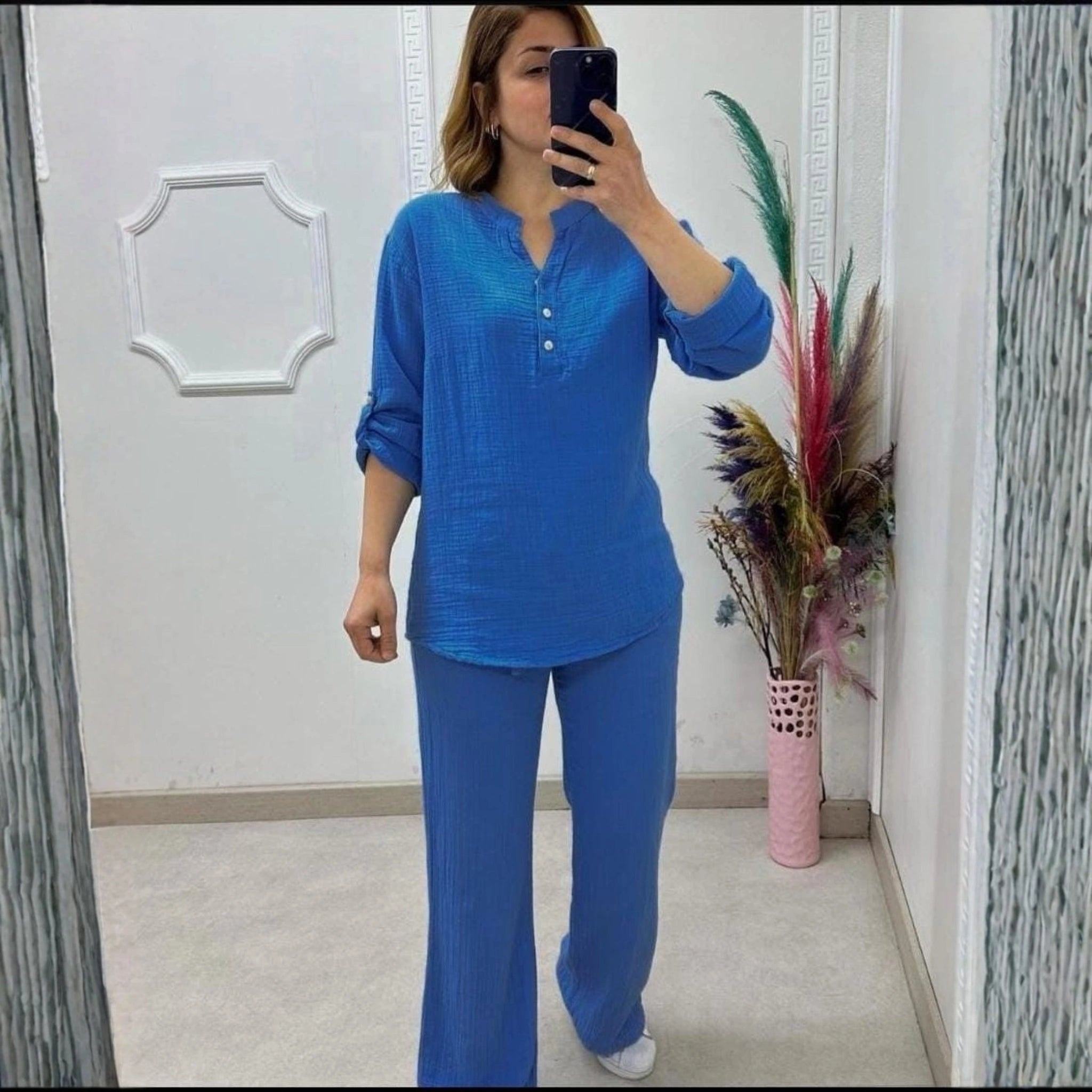 Hot Selling Chinese Collar Co-Ord Set