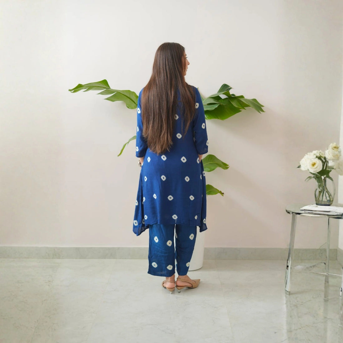 Muslin Silk Blue Co-Ord Set