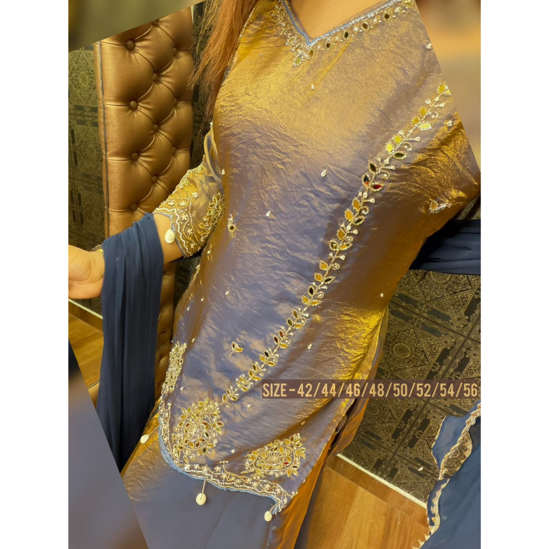 Madhubala Vintage Mirror Work Lehenga Set with Dupatta