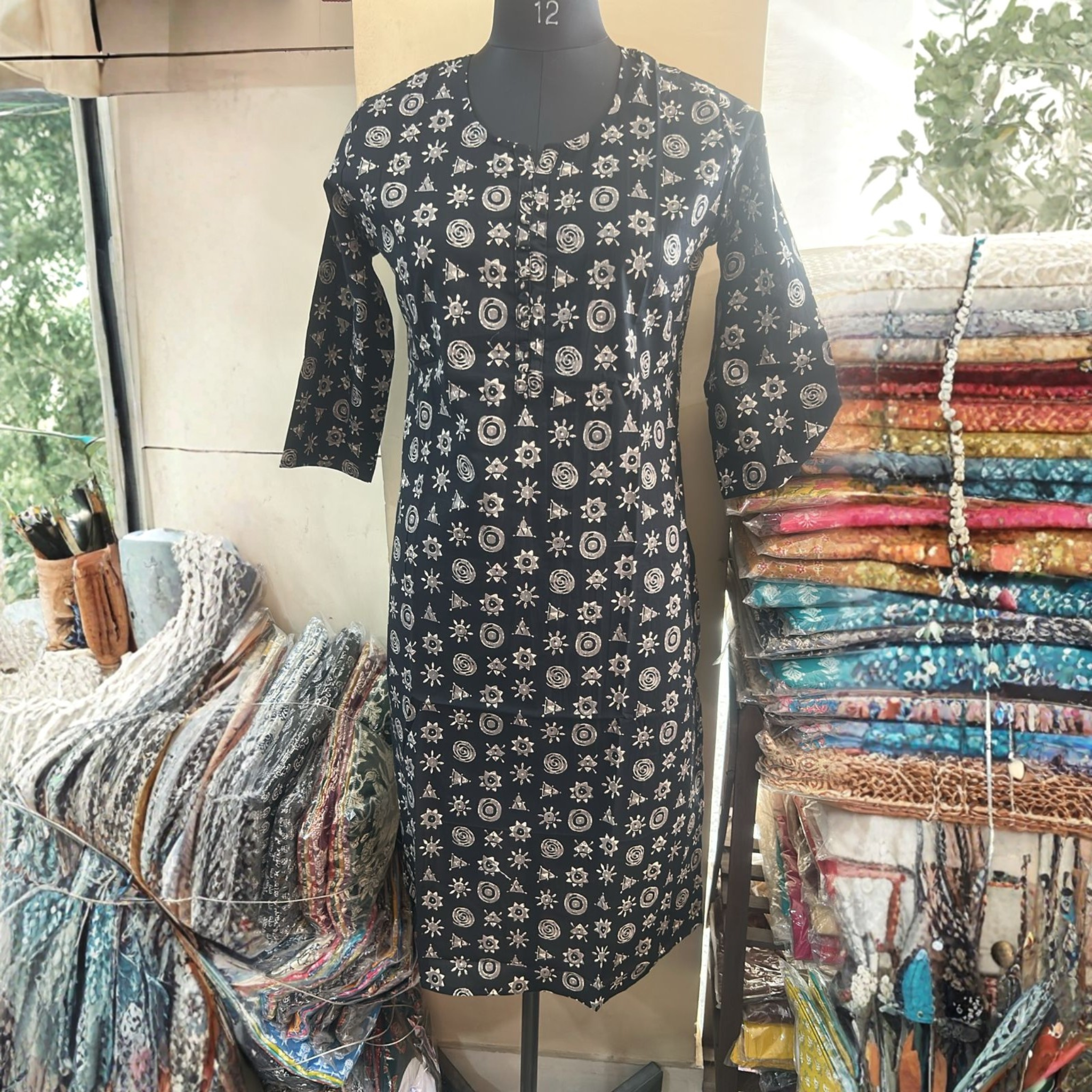 Cotton Printed Straight Kurti