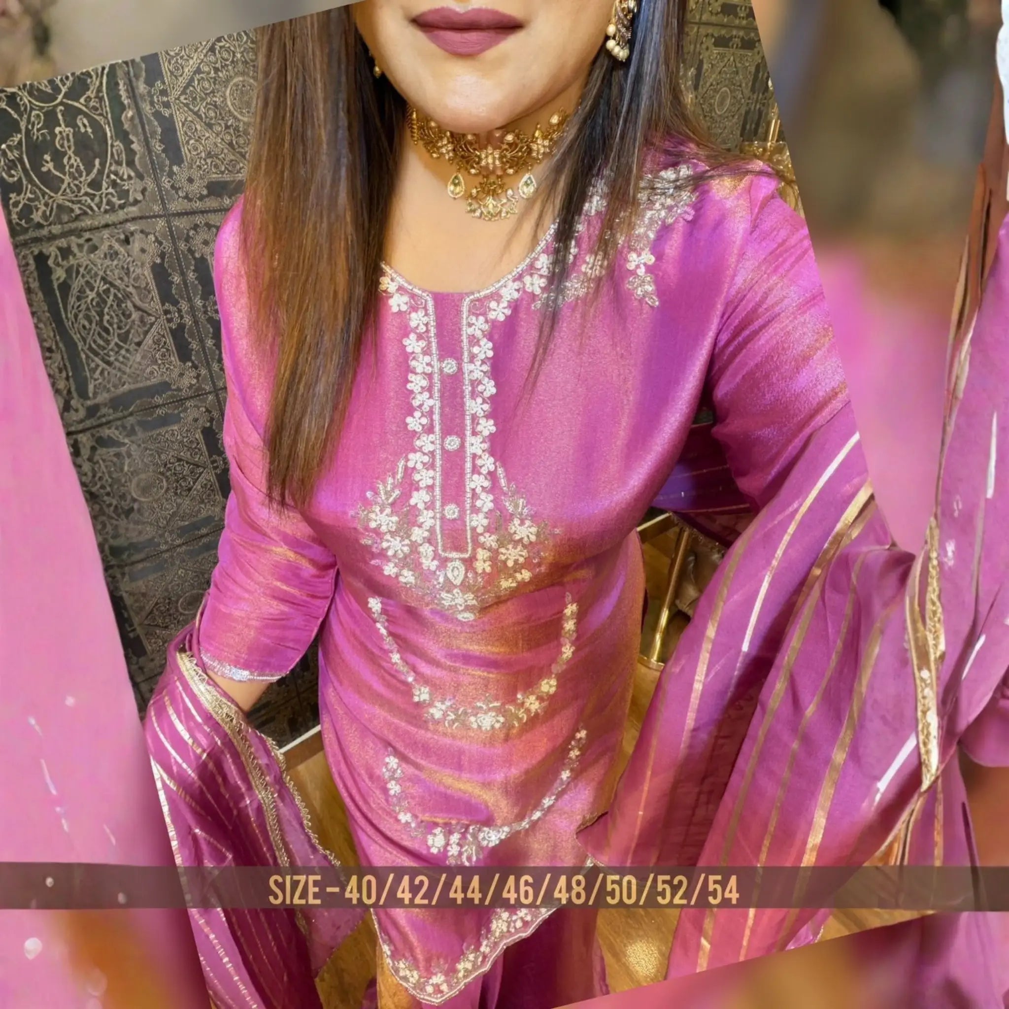 KK Designer Zardosi Dabka Divider Pant Outfit