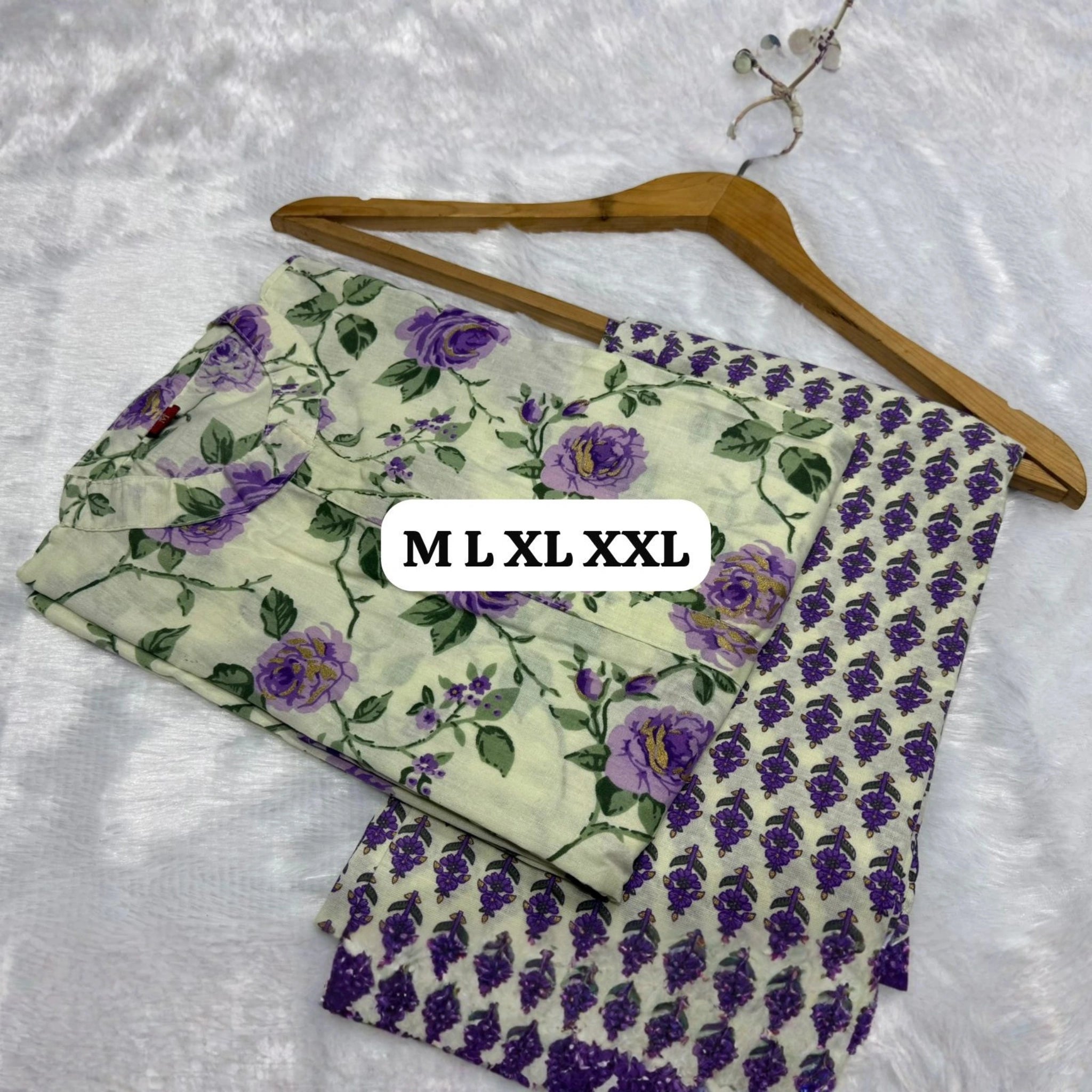 Pure Camric Cotton Kurti Pant Set