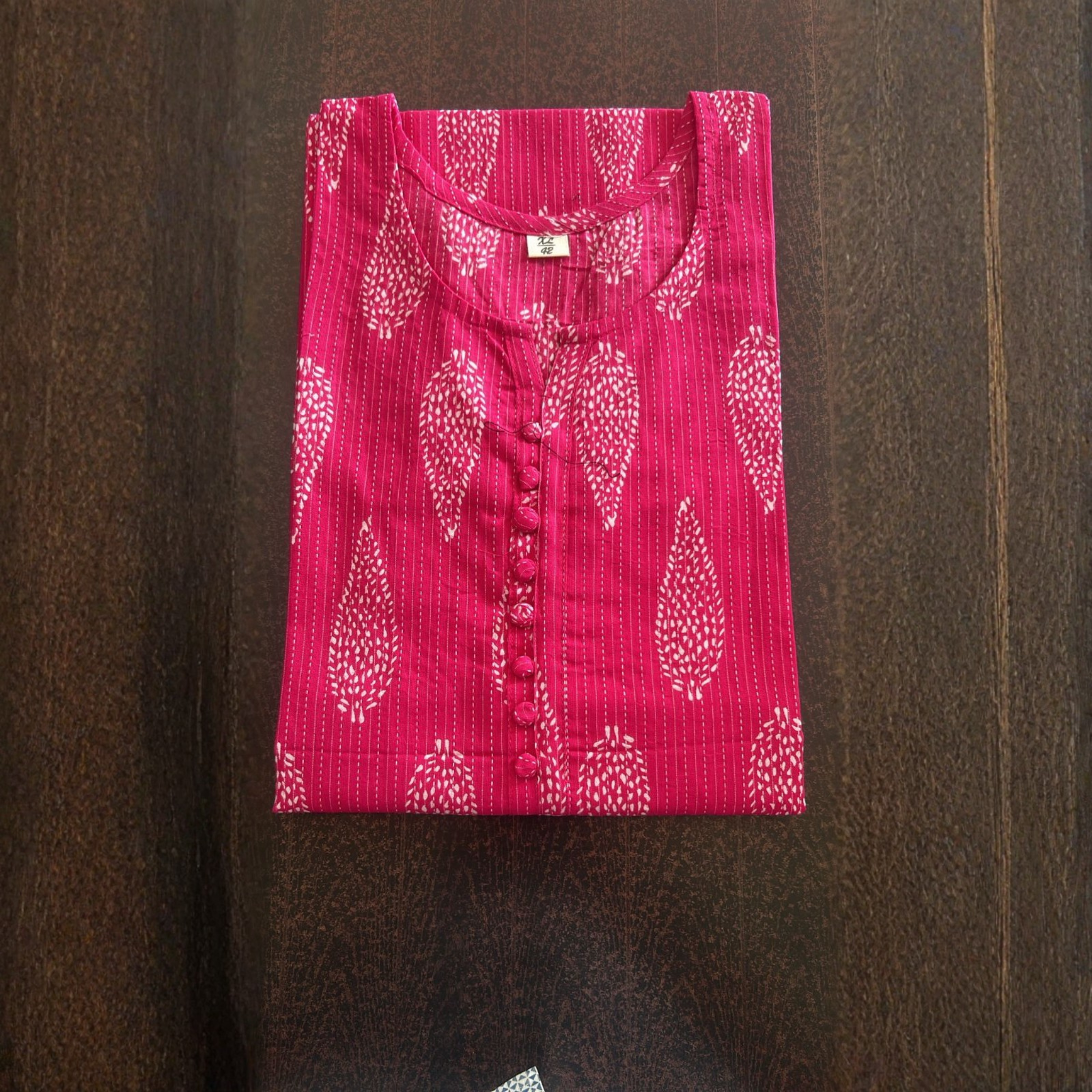 Cotton Printed Straight Kurti