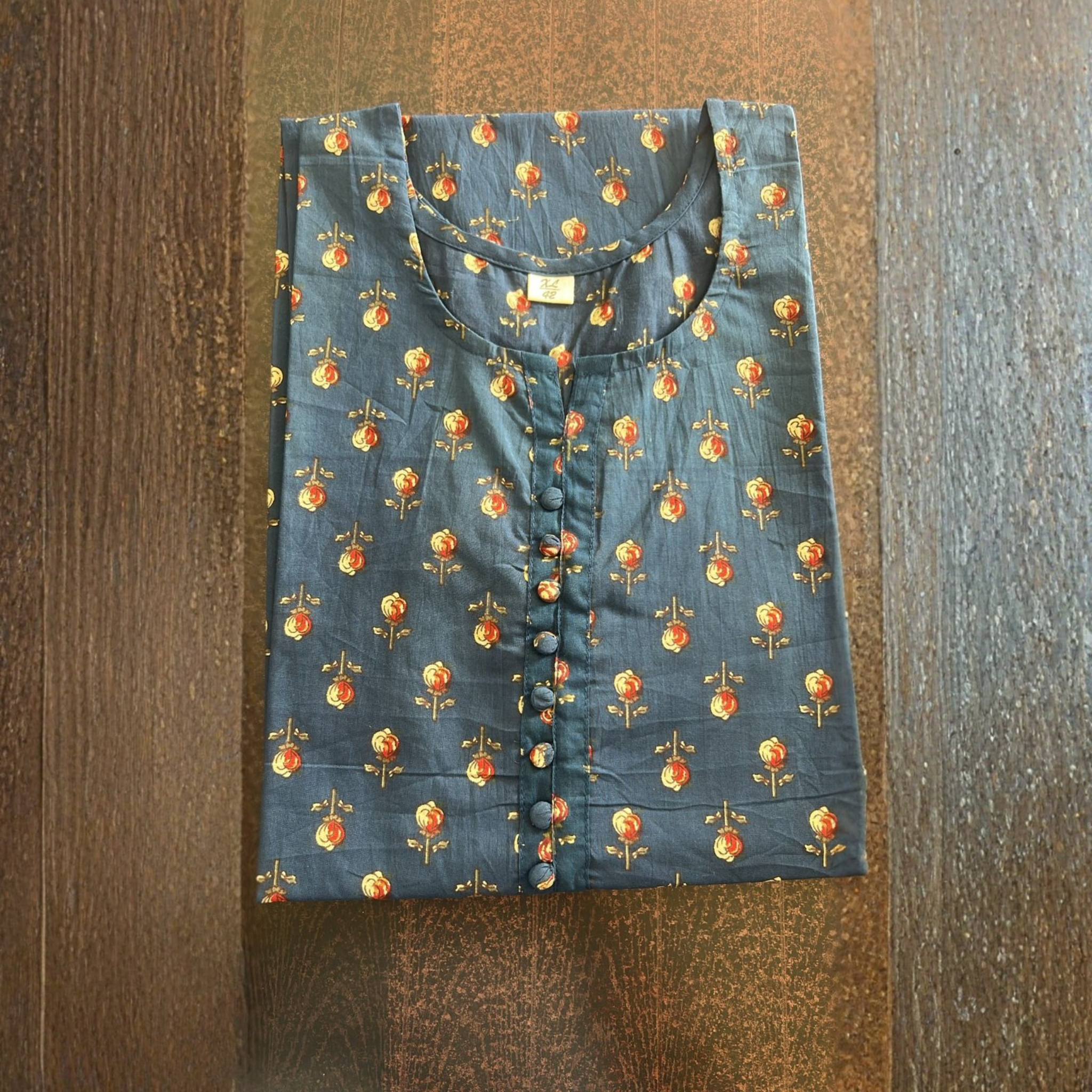 Cotton Printed Straight Kurti