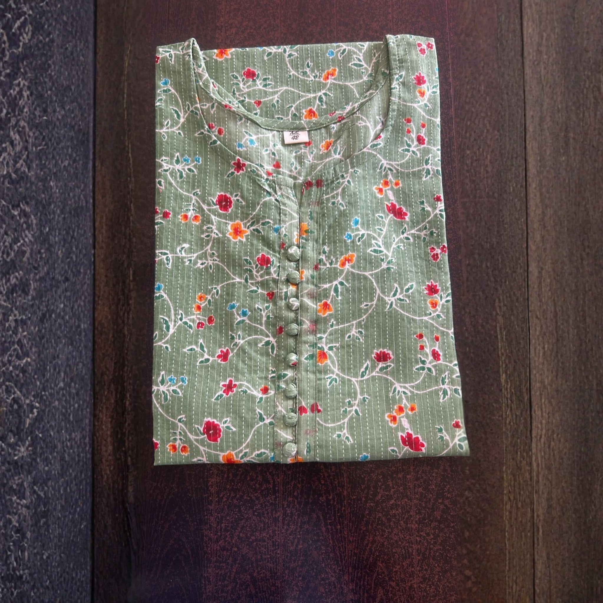 Cotton Printed Straight Kurti