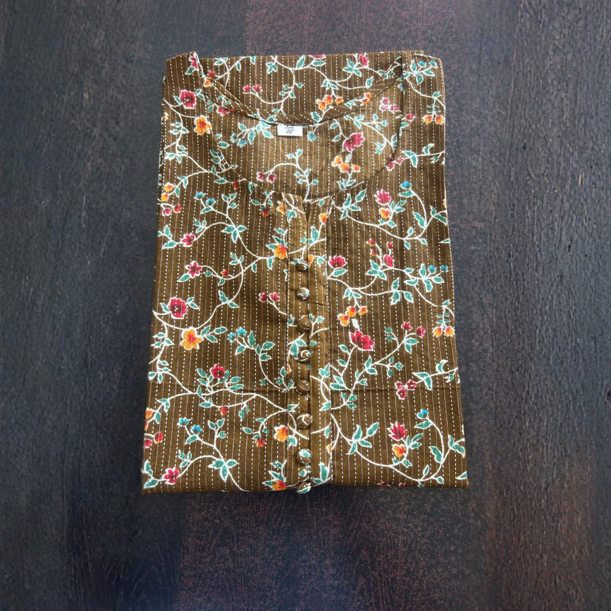 Cotton Printed Straight Kurti