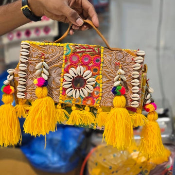 Designer Banjara Sling Bag with Tassels & Mirror Work