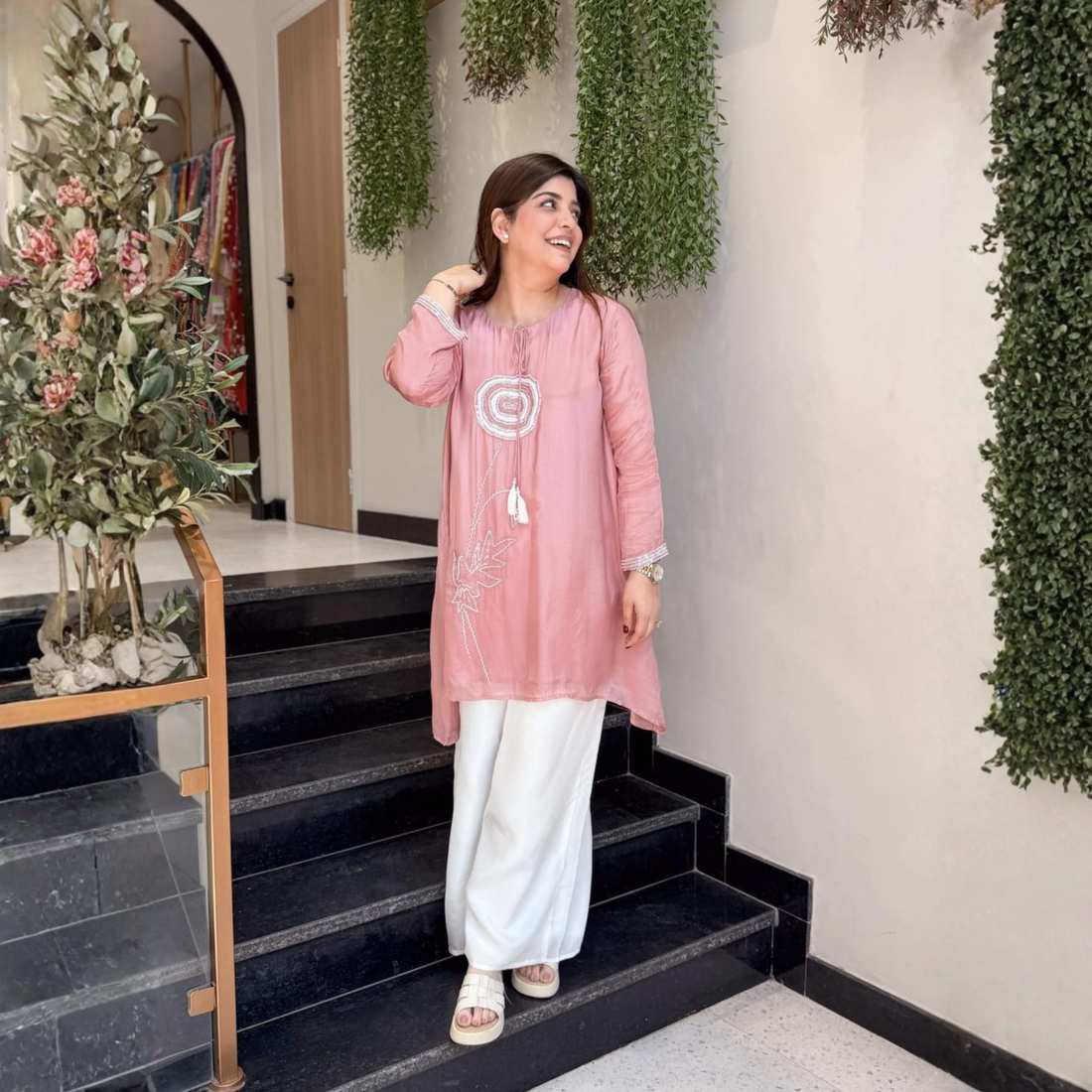Gorgeous Premium Crepe Top with Palazzo Set