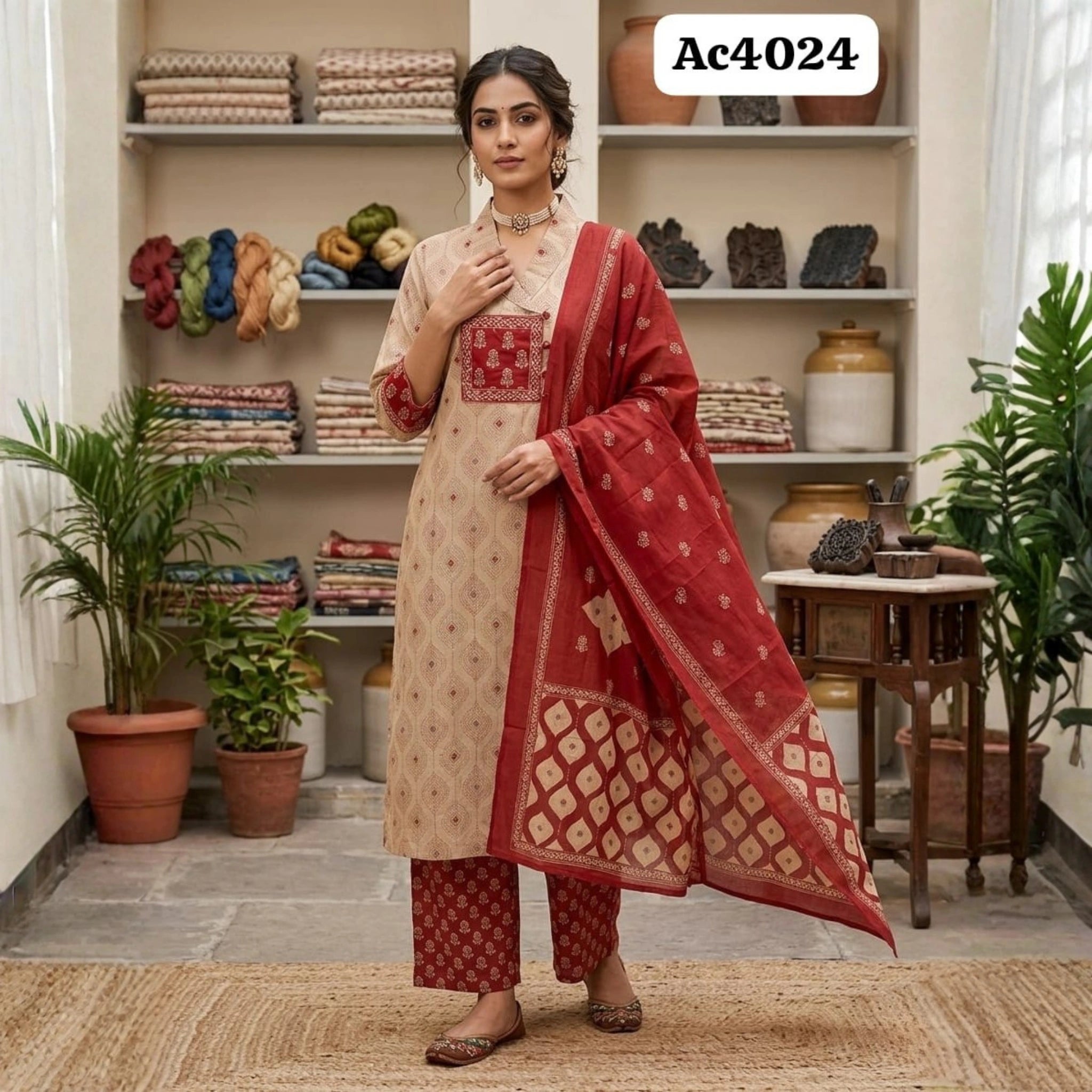 Premium Cotton 3PC Ethnic Designer Suit