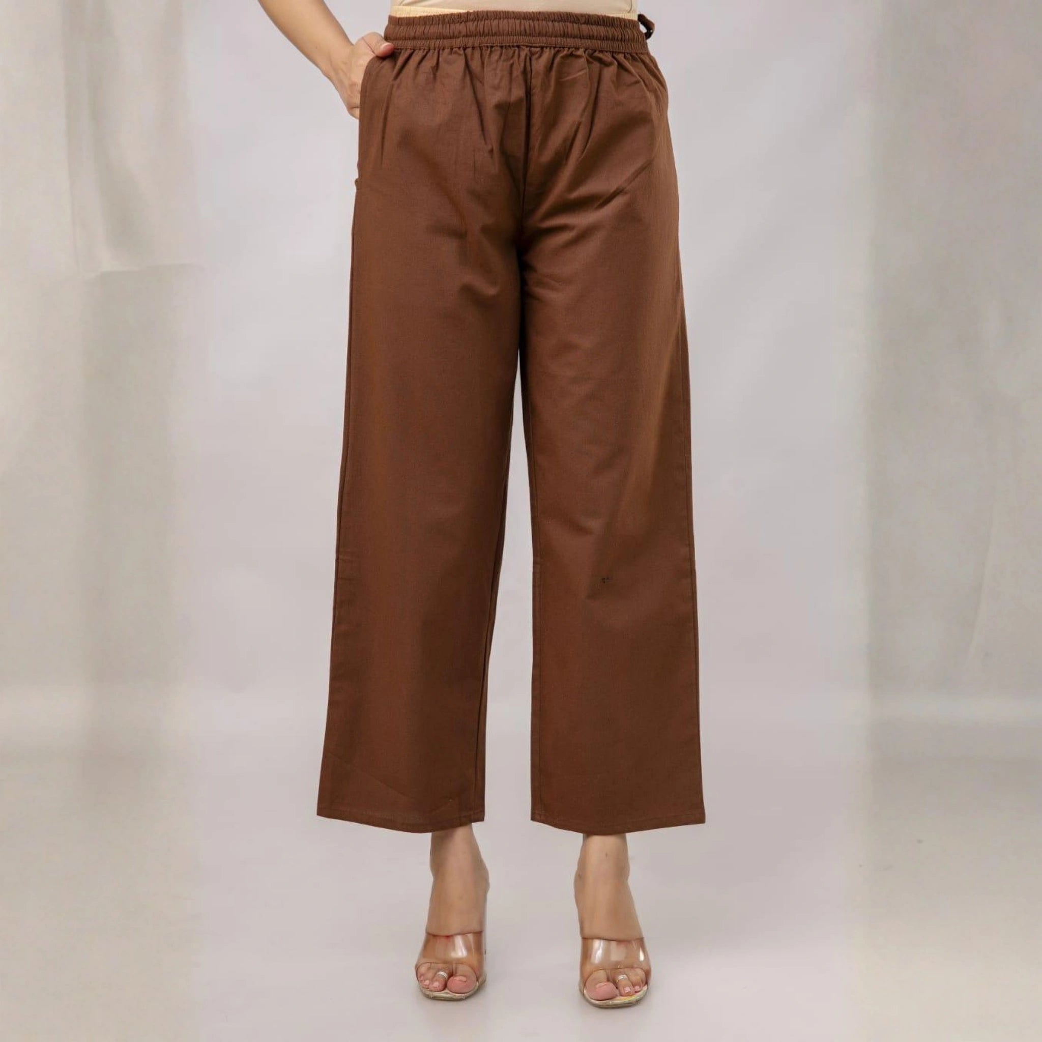 Classic Poplin Cotton Tie-Up Trousers