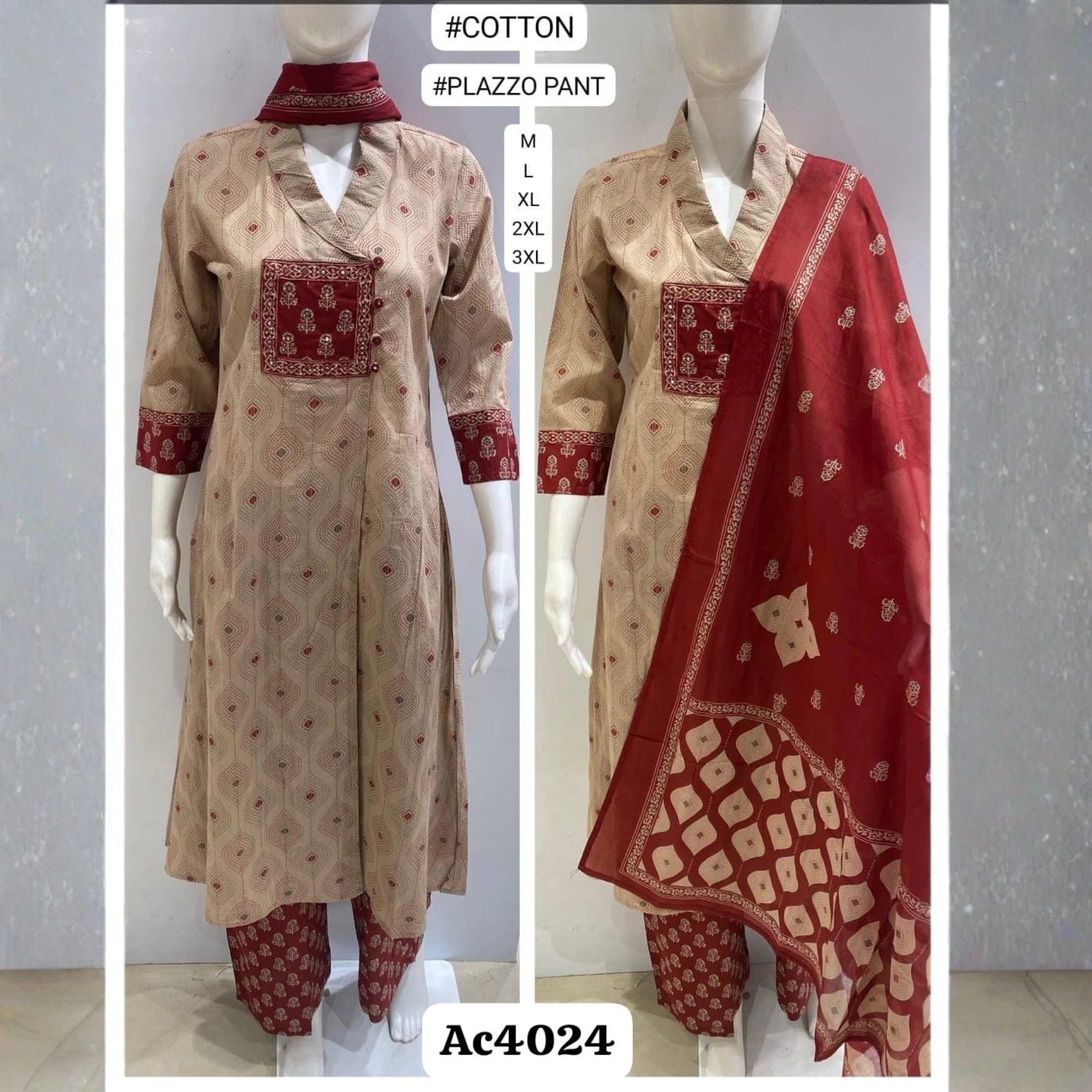 Premium Cotton 3PC Ethnic Designer Suit