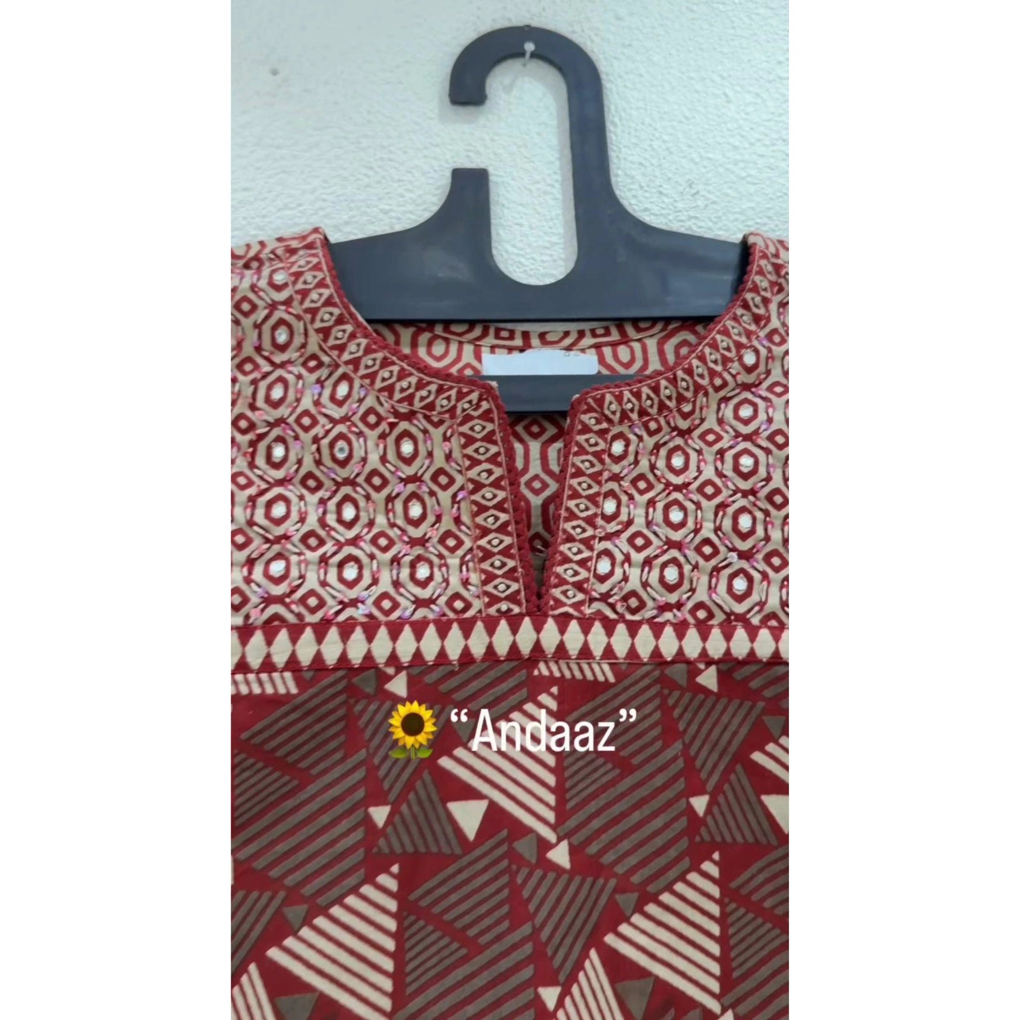 Royal Geometric Printed Kurti Pant & Dupatta Set