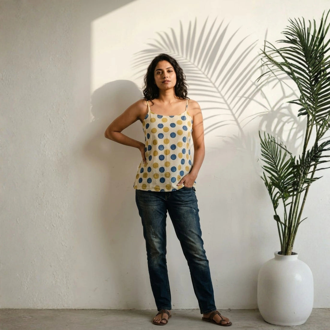 Ajrakh Spaghetti Top – Stylish & Comfortable
