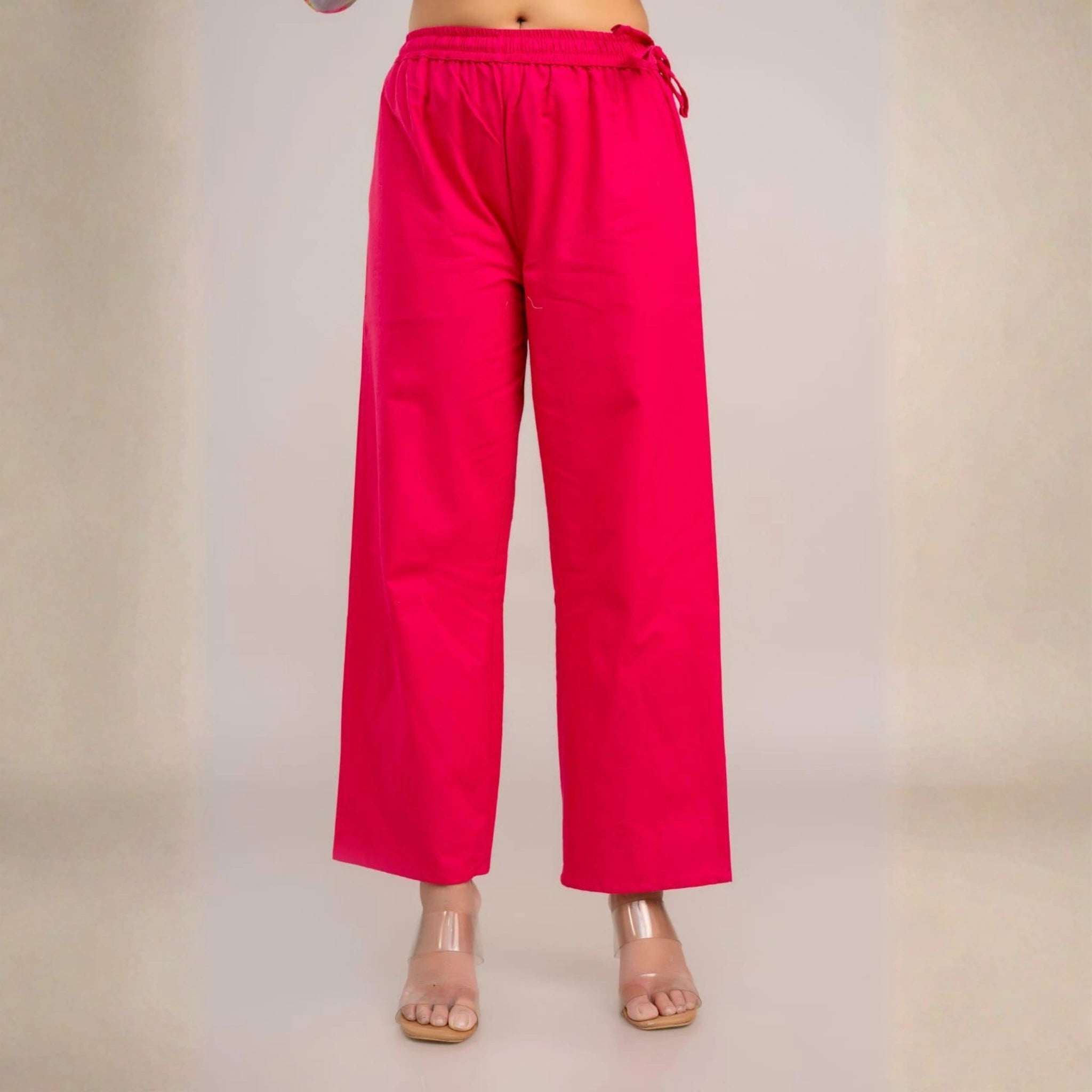 Classic Poplin Cotton Tie-Up Trousers