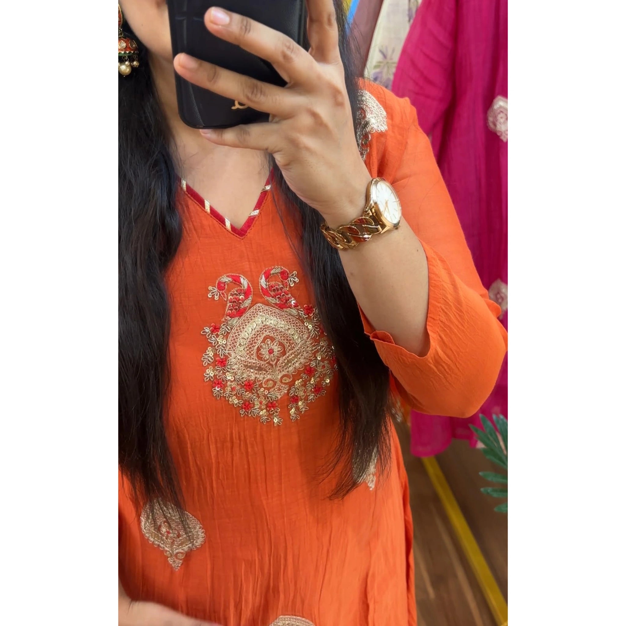 Pure Banarasi Mul Chanderi Premium Suit Set with Zari Dupatta
