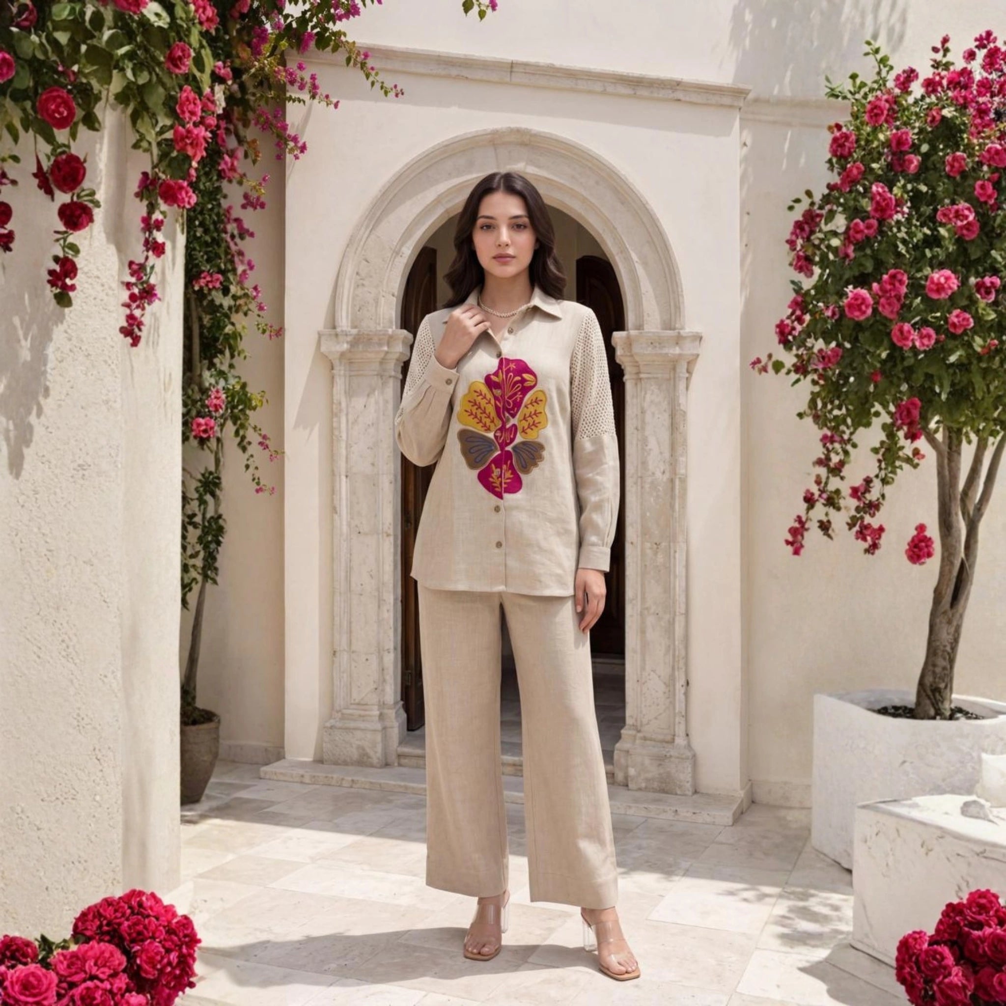 Stylish Elegant Jute Co-ord Set