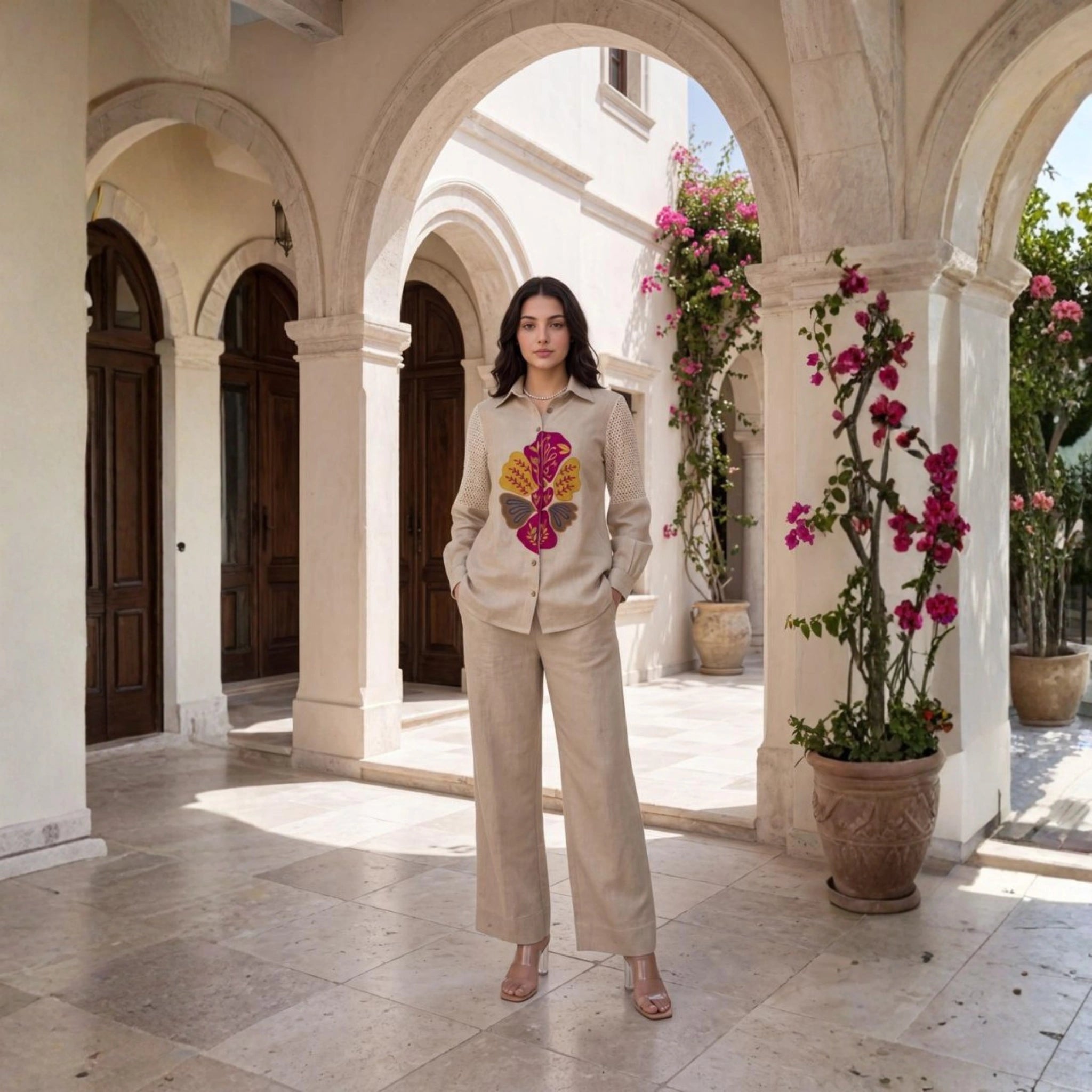 Stylish Elegant Jute Co-ord Set