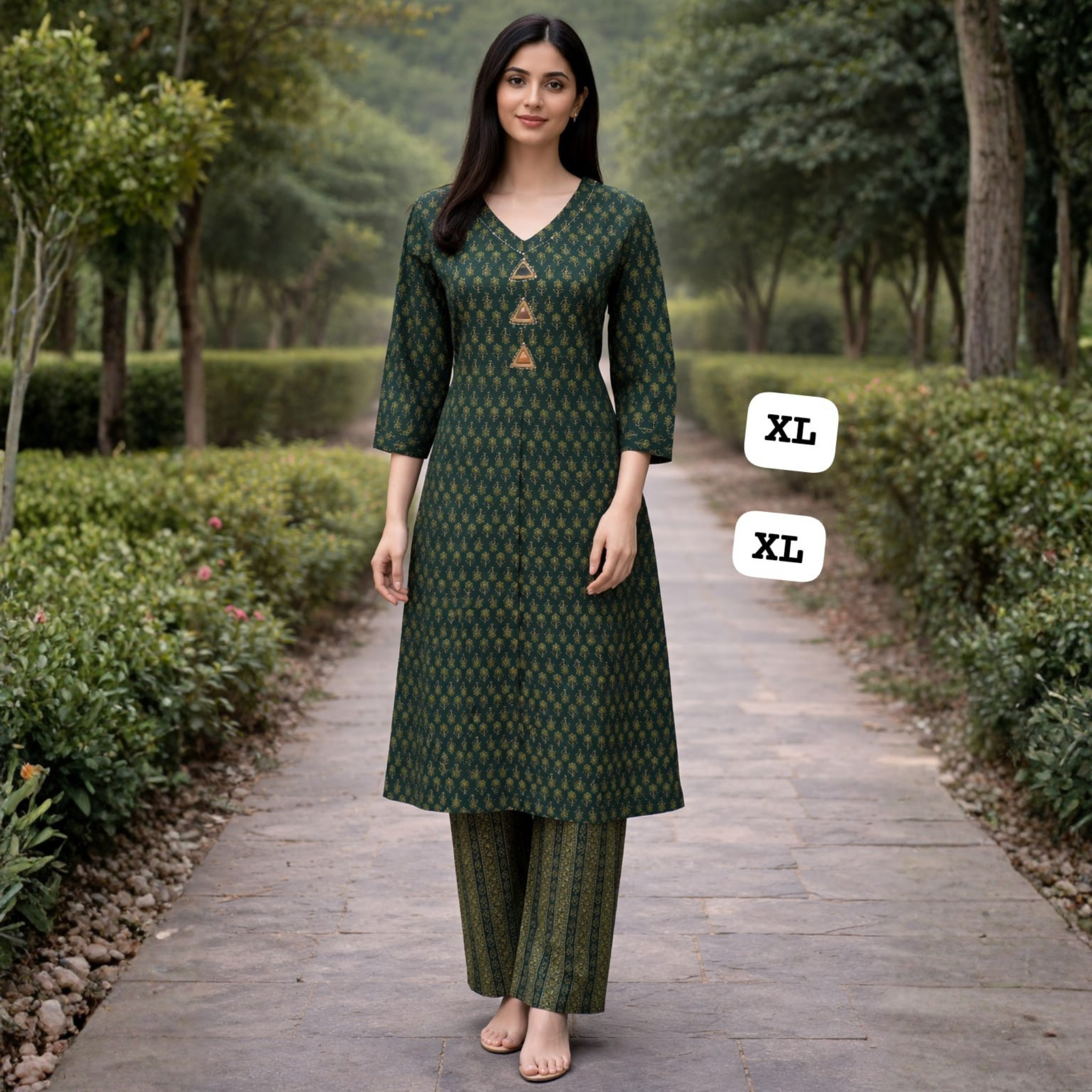 Elegant Printed Kurti with Pant Set
