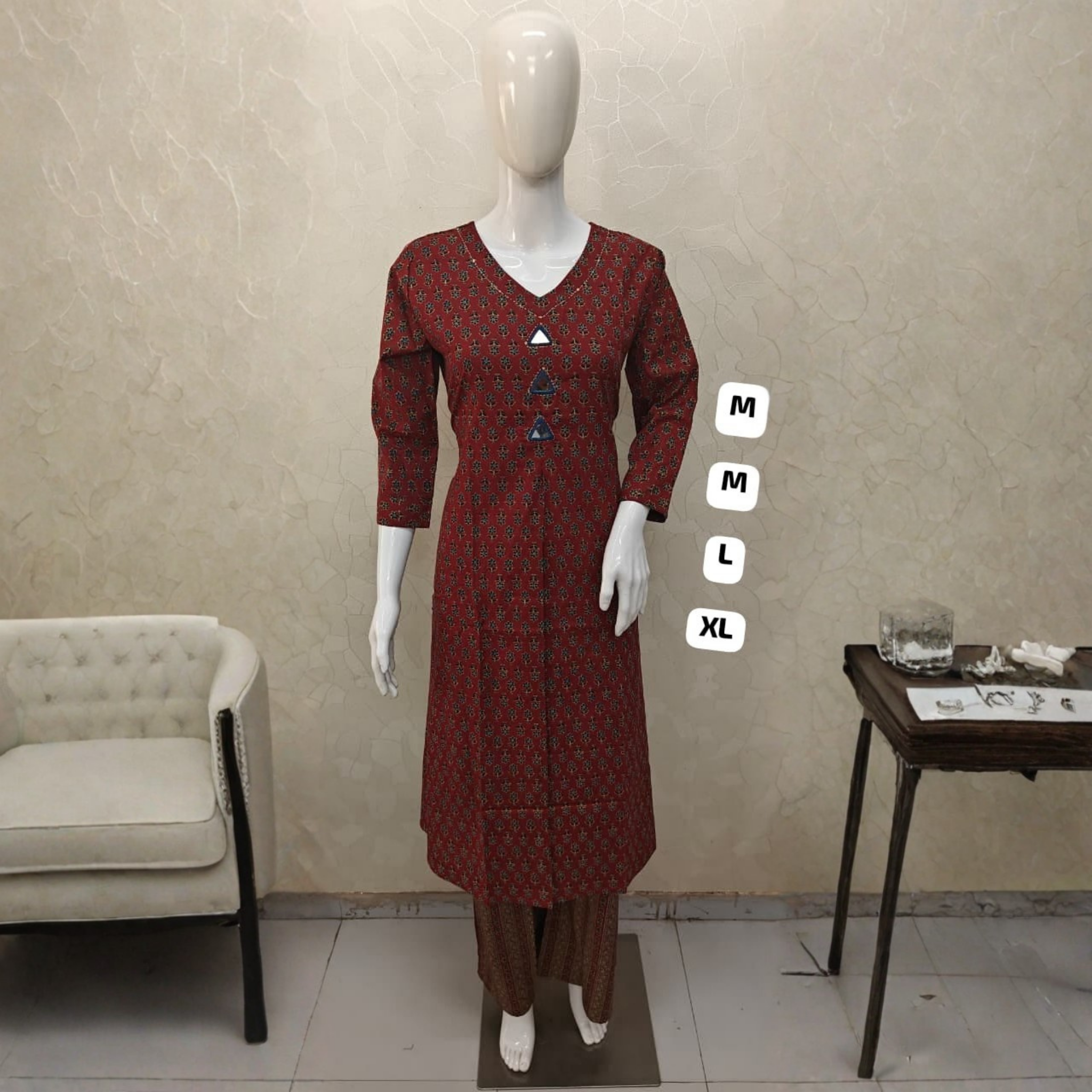 Elegant Printed Kurti with Pant Set