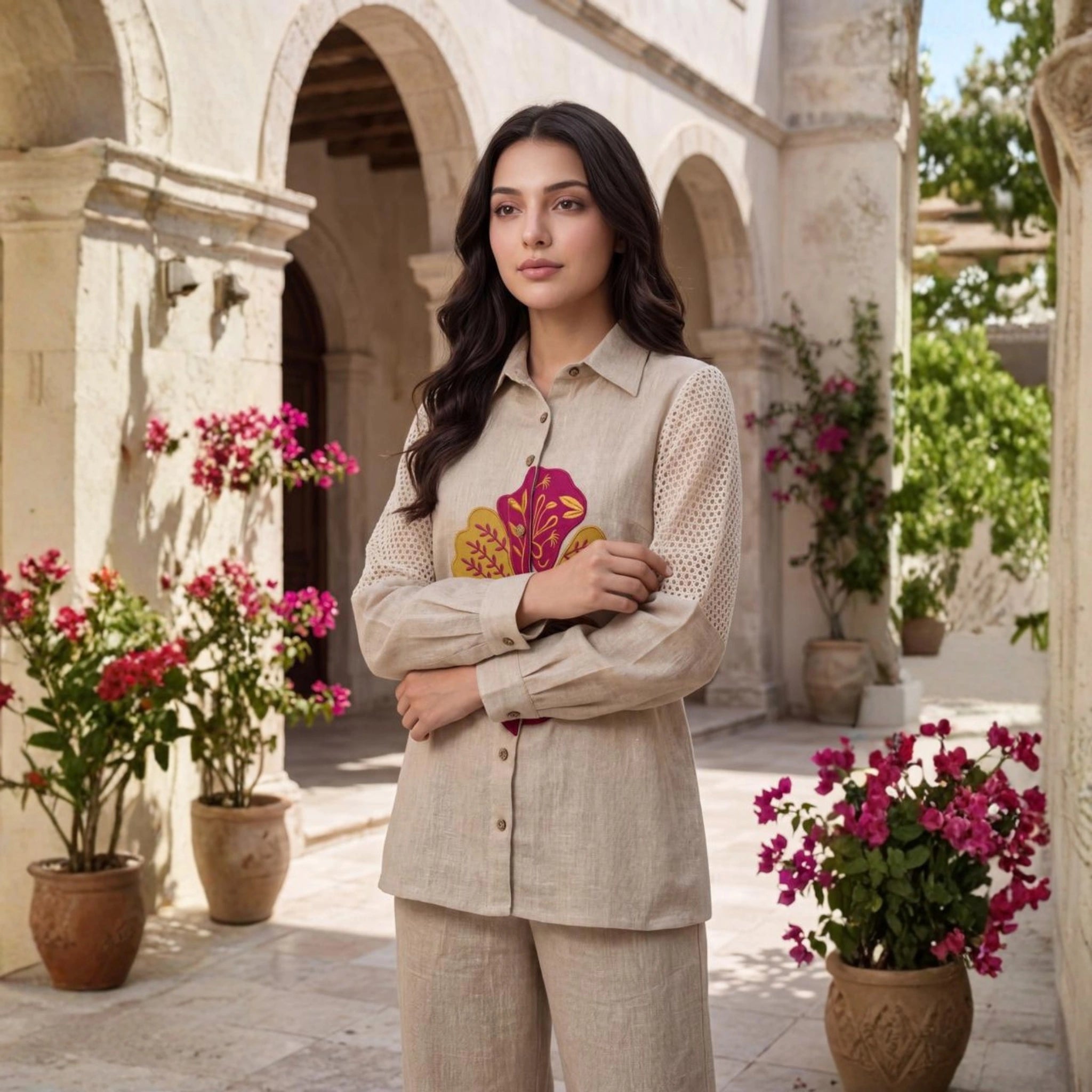 Stylish Elegant Jute Co-ord Set