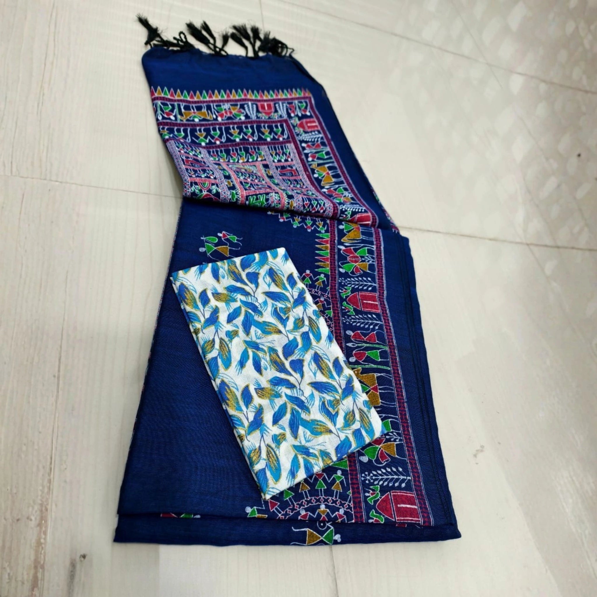 Madhubani Grace Khadi Cotton Saree