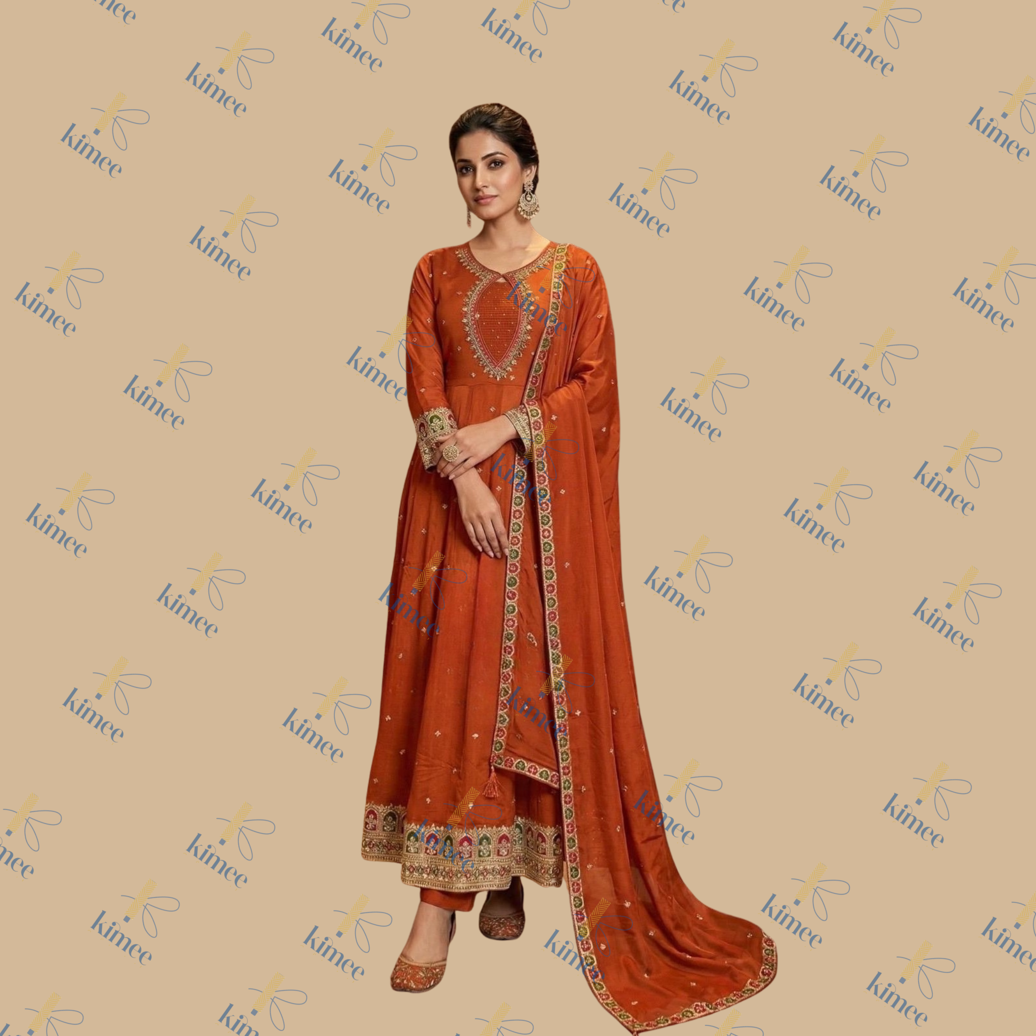 Elegant Anarkali Kurta Dupatta Set