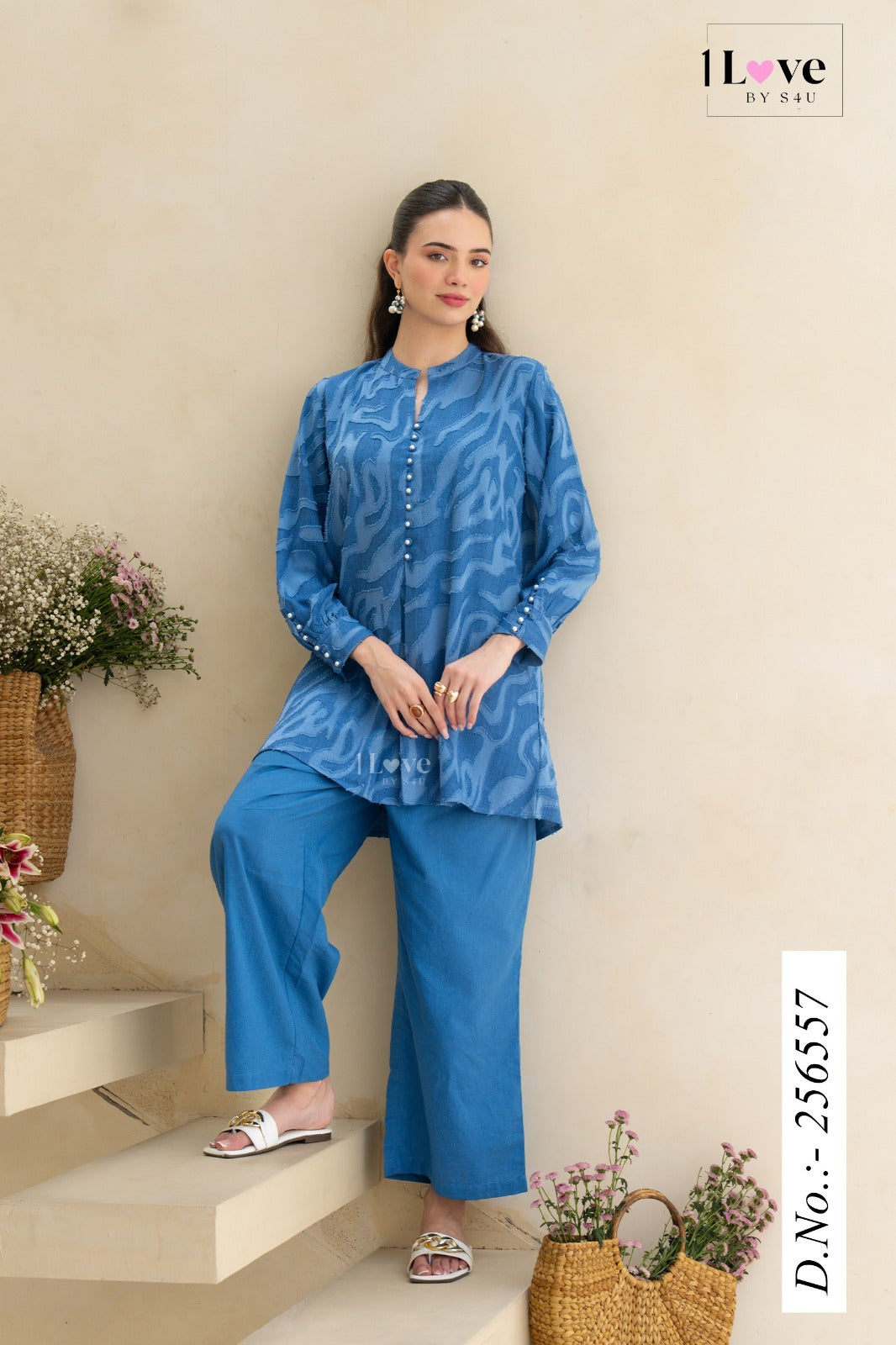 Ocean Blue Premium Denim Co-Ord Set